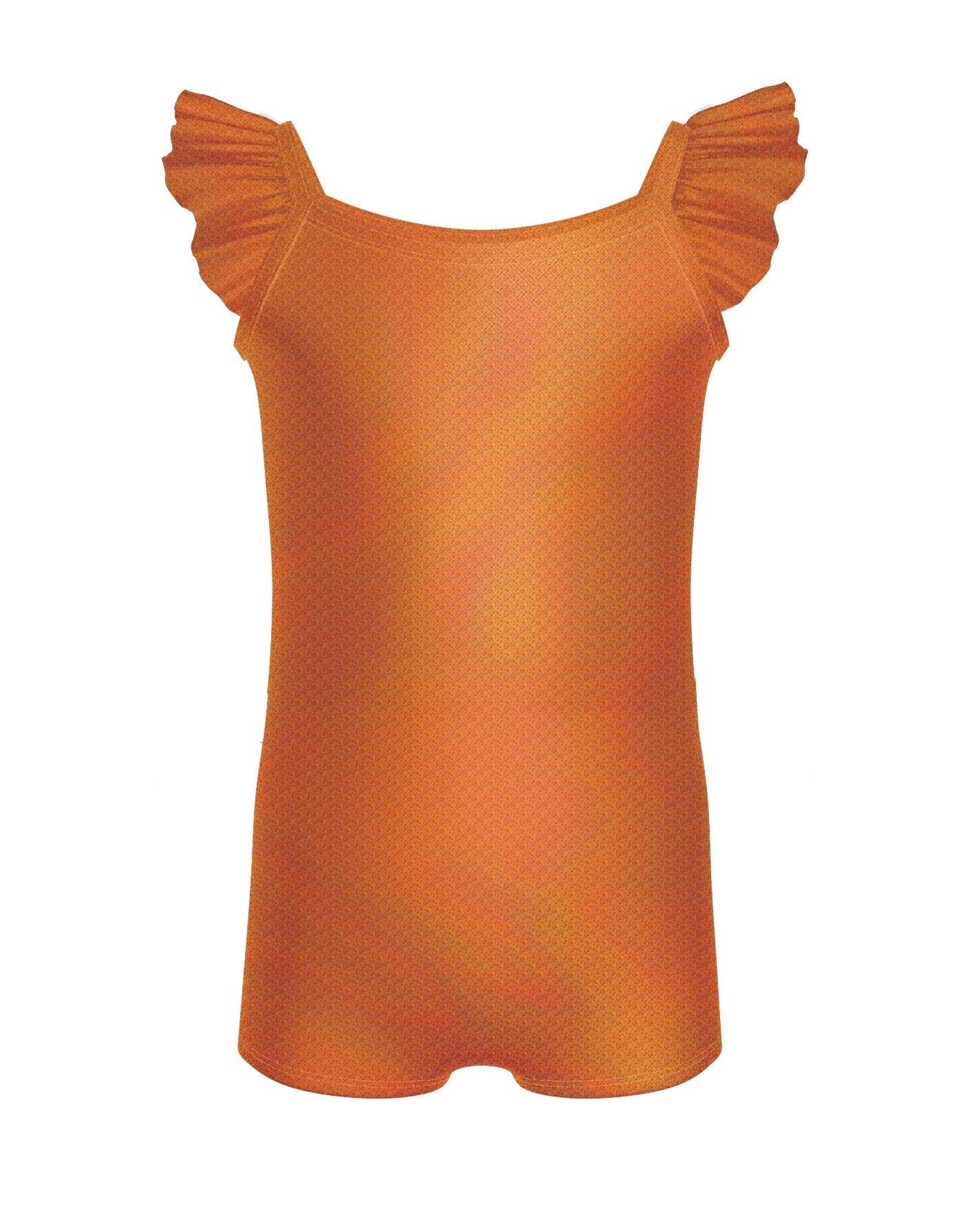 Solid Hologram Cami Biketard with Flutter Sleeves