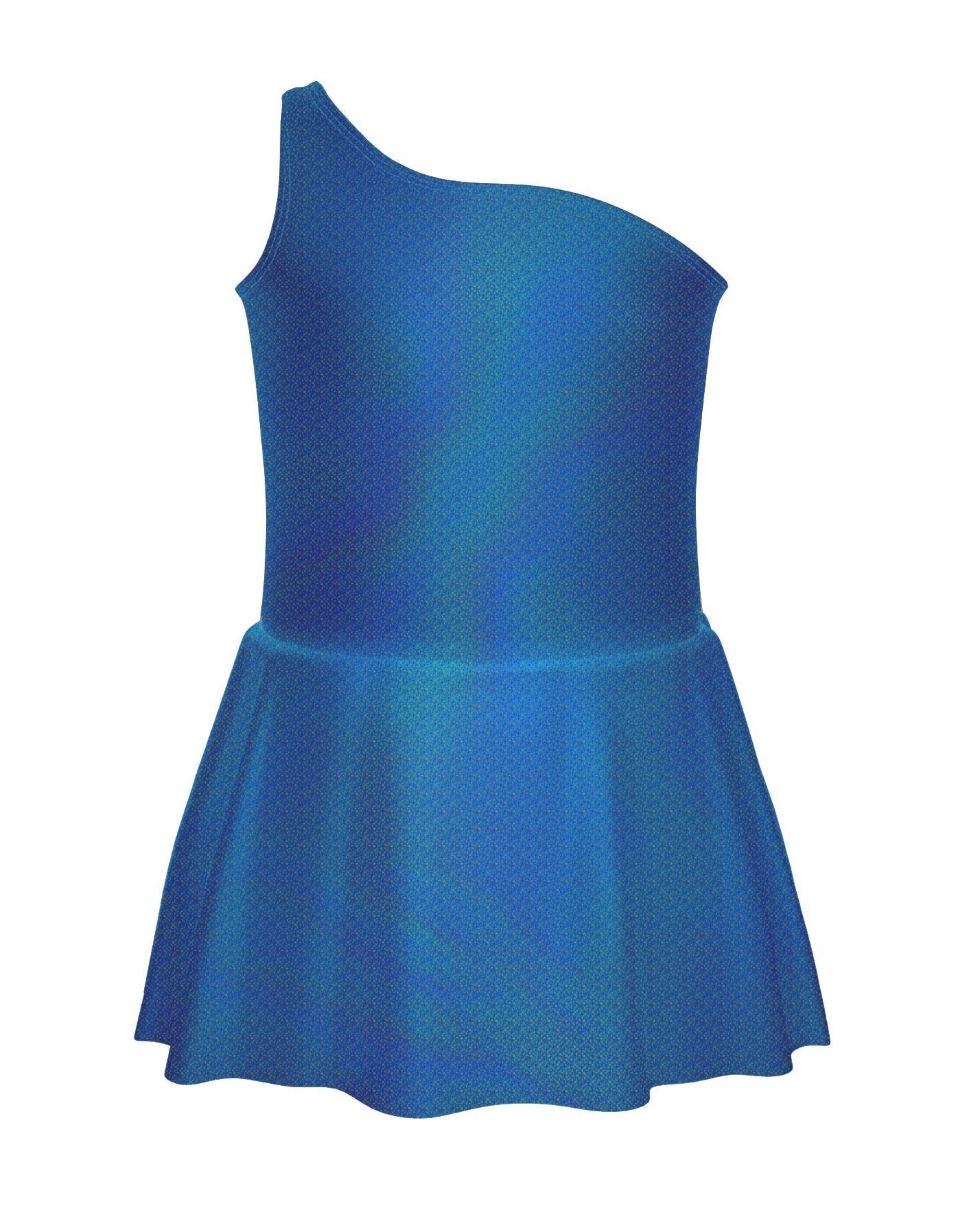 Solid Hologram One Shoulder Dress