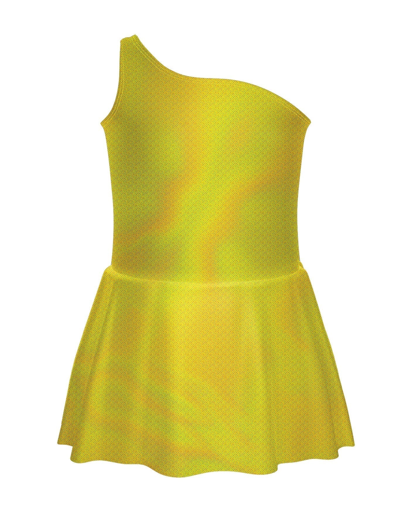 Solid Hologram One Shoulder Dress