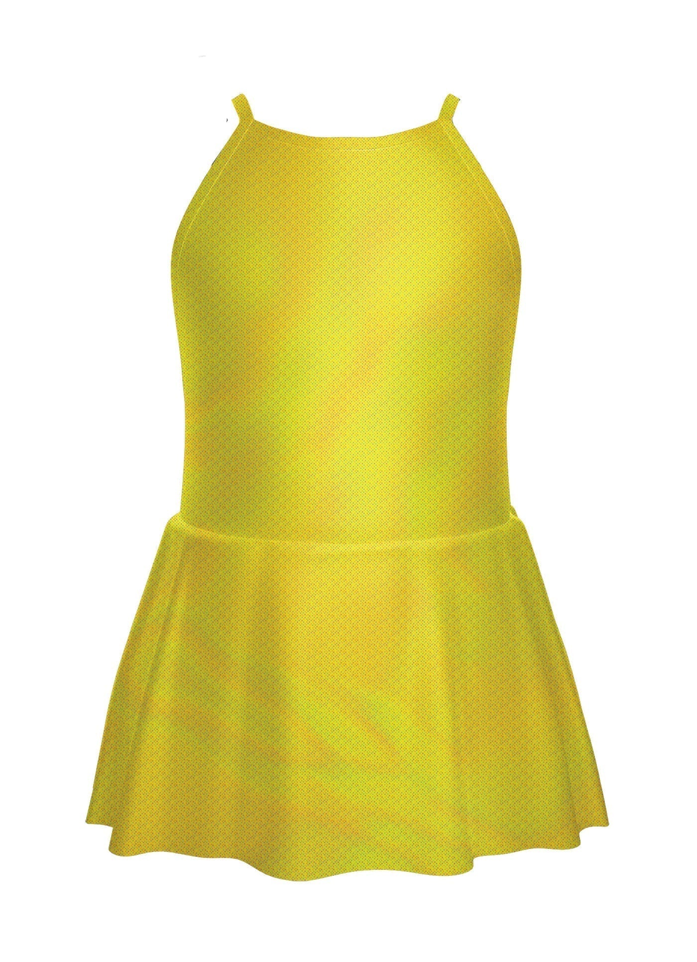 Solid Hologram Halter Binding Dress