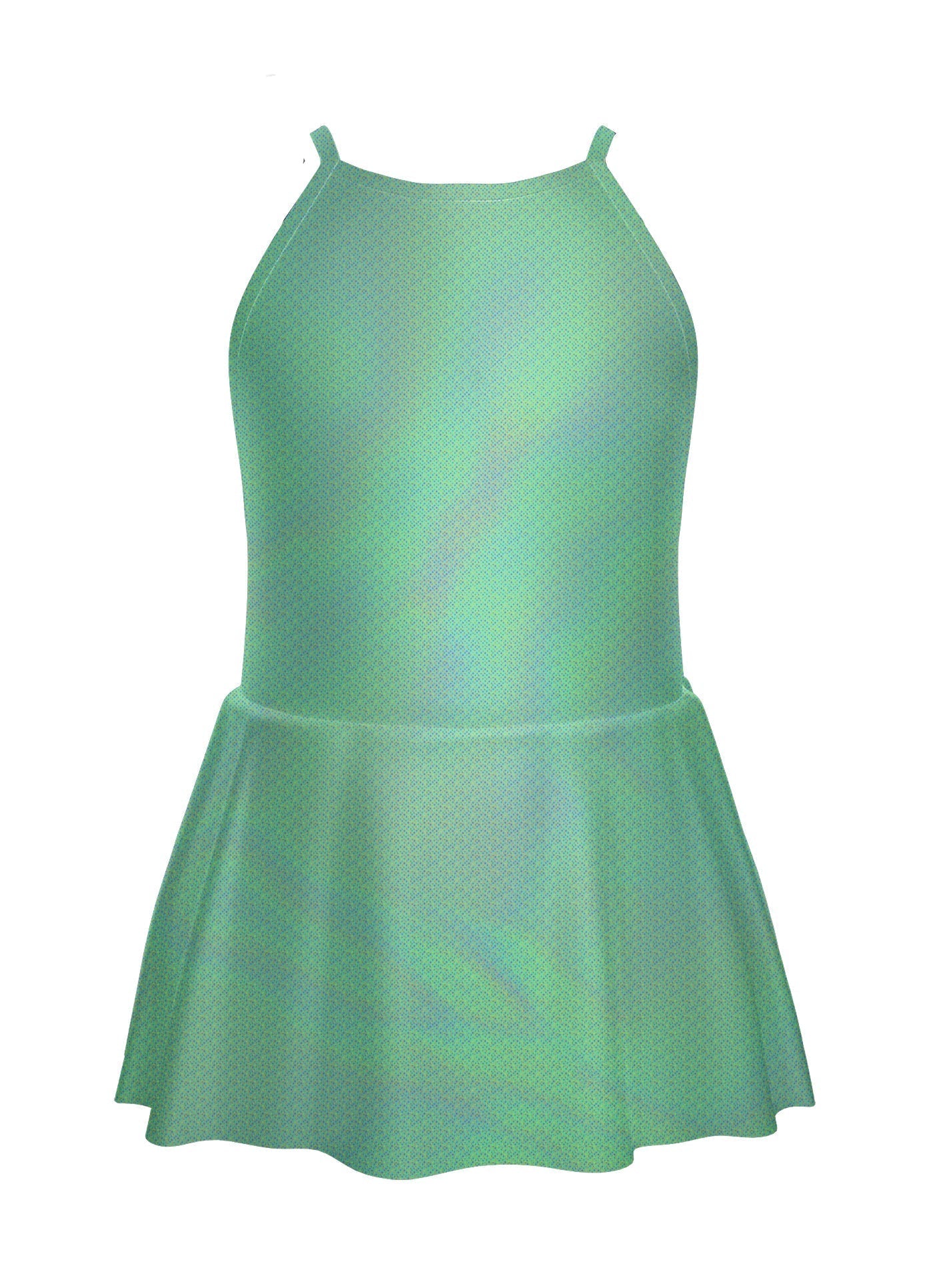 Solid Hologram Halter Binding Dress