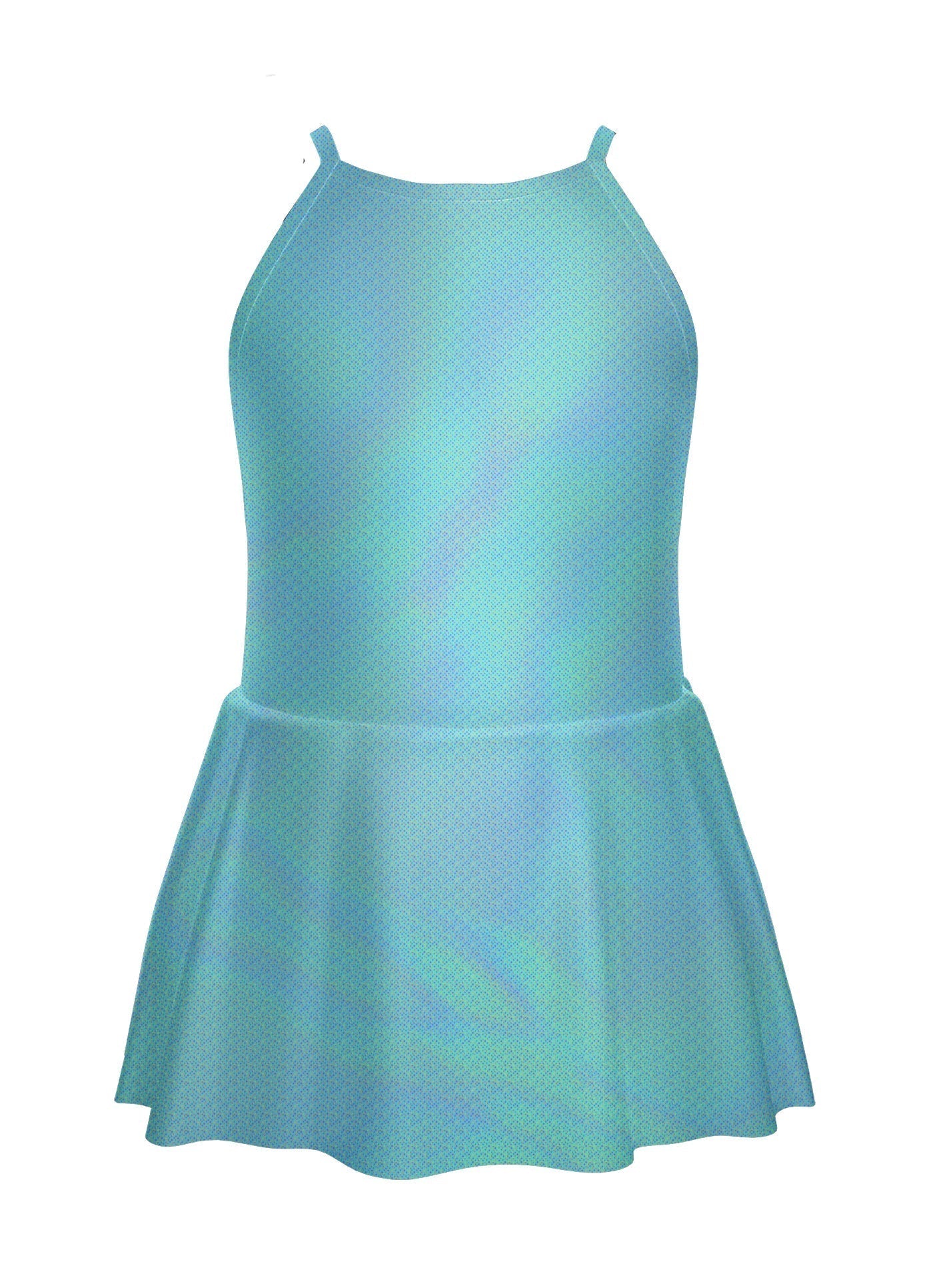 Solid Hologram Halter Binding Dress