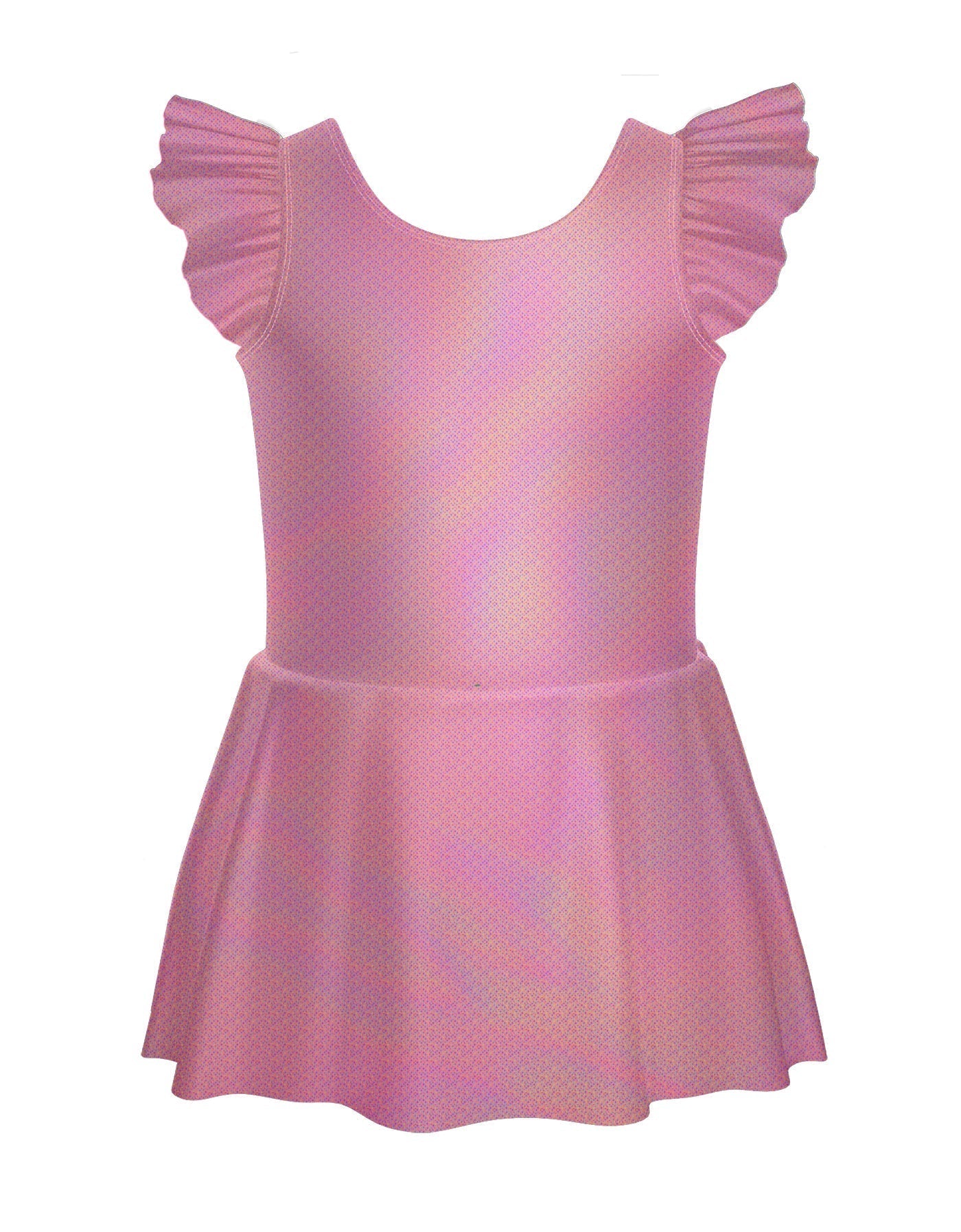 Solid Hologram Tank with Gather Sleeve Dress