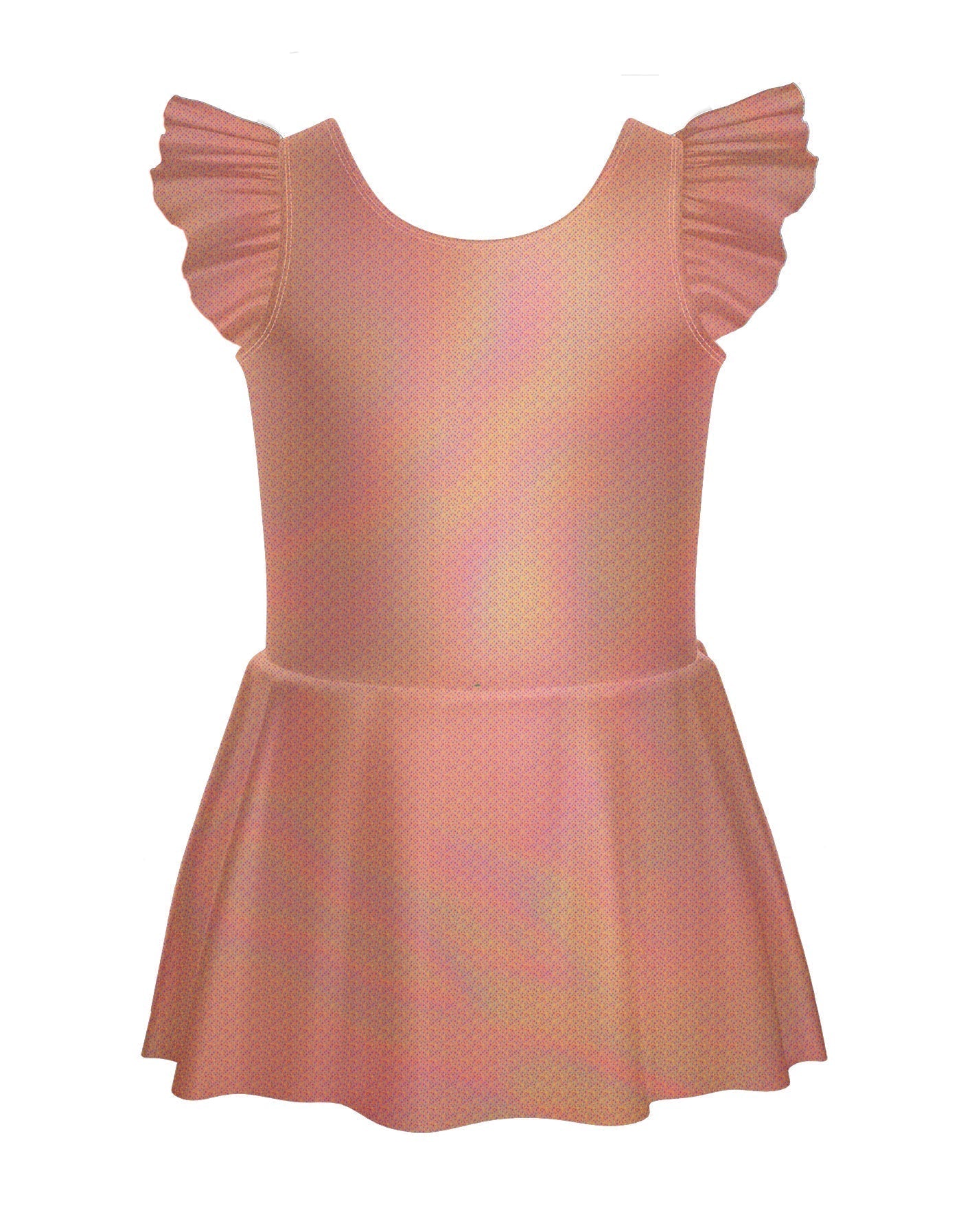 Solid Hologram Tank with Gather Sleeve Dress