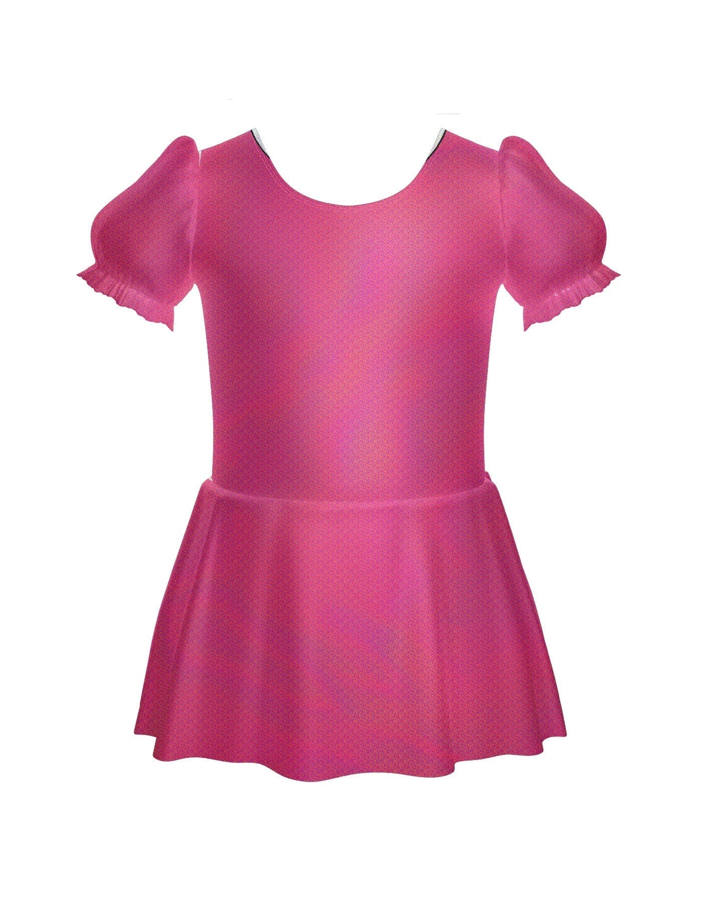 Solid Hologram Puff Sleeve Dress