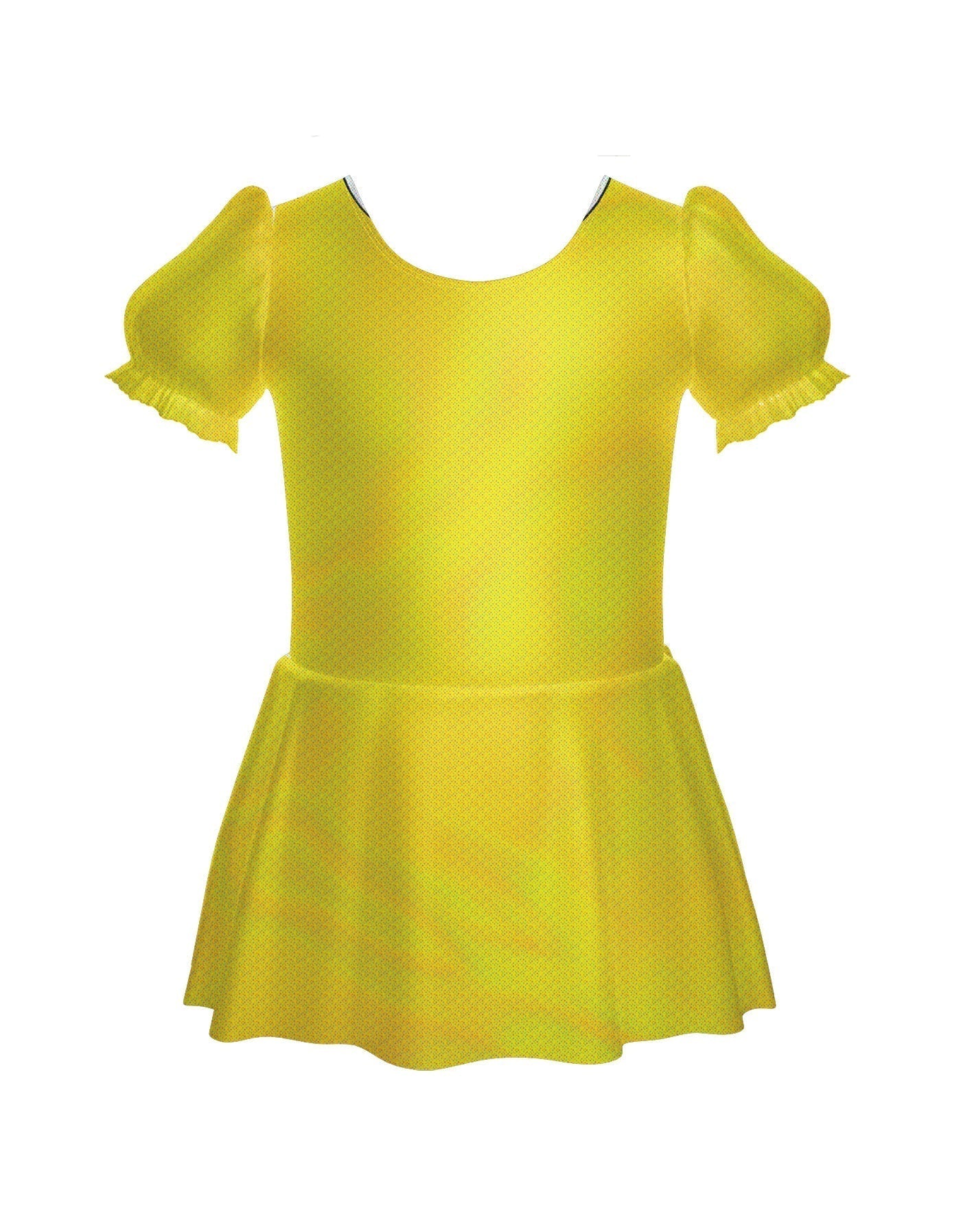Solid Hologram Puff Sleeve Dress