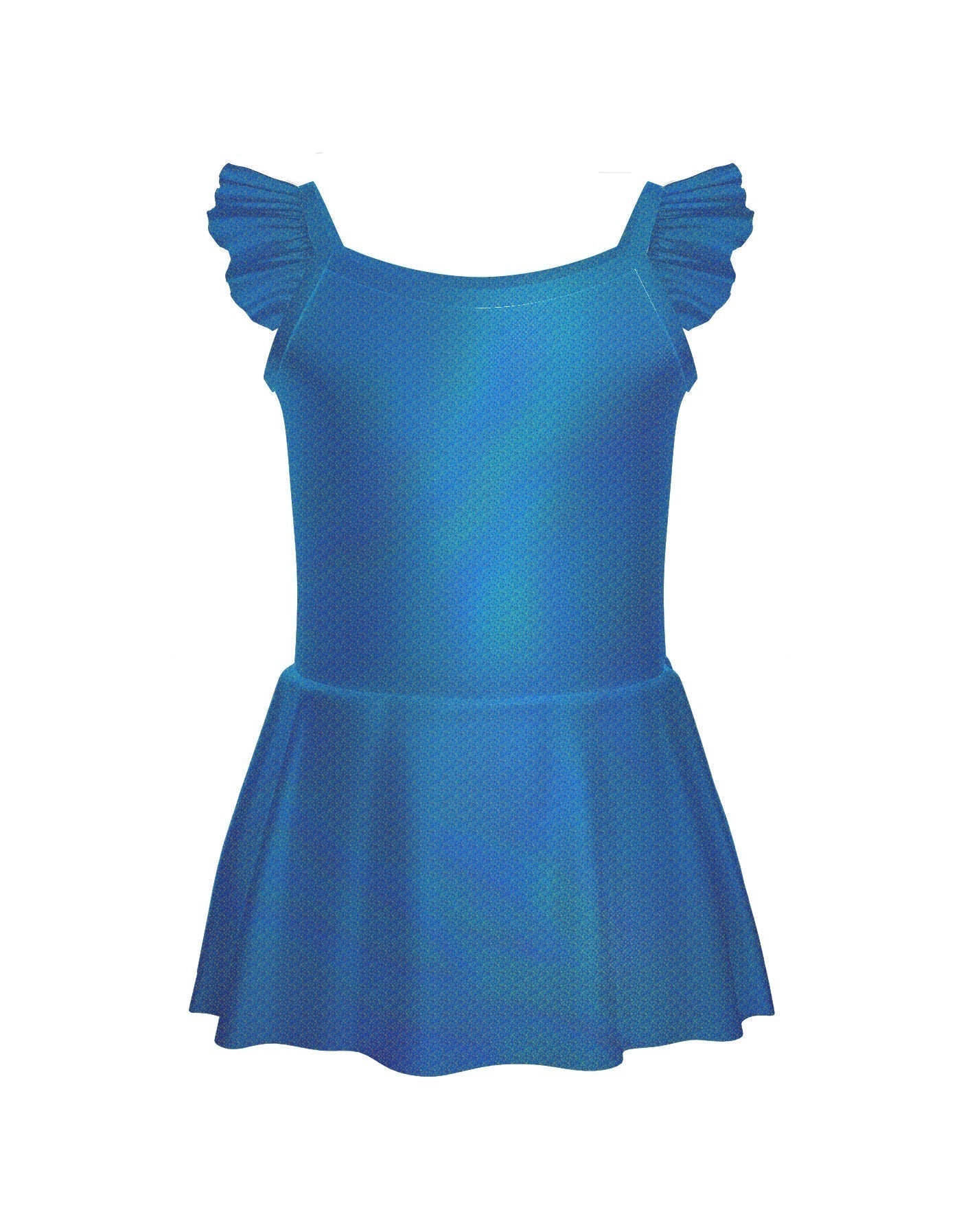 Solid Hologram Cami Dress with Flutter Sleeves