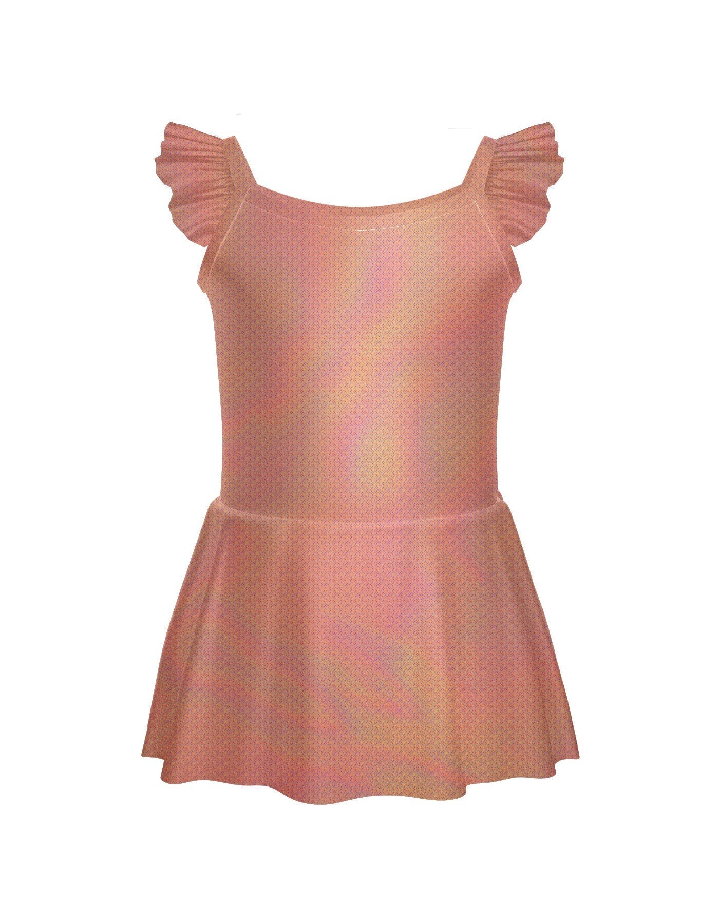 Solid Hologram Cami Dress with Flutter Sleeves