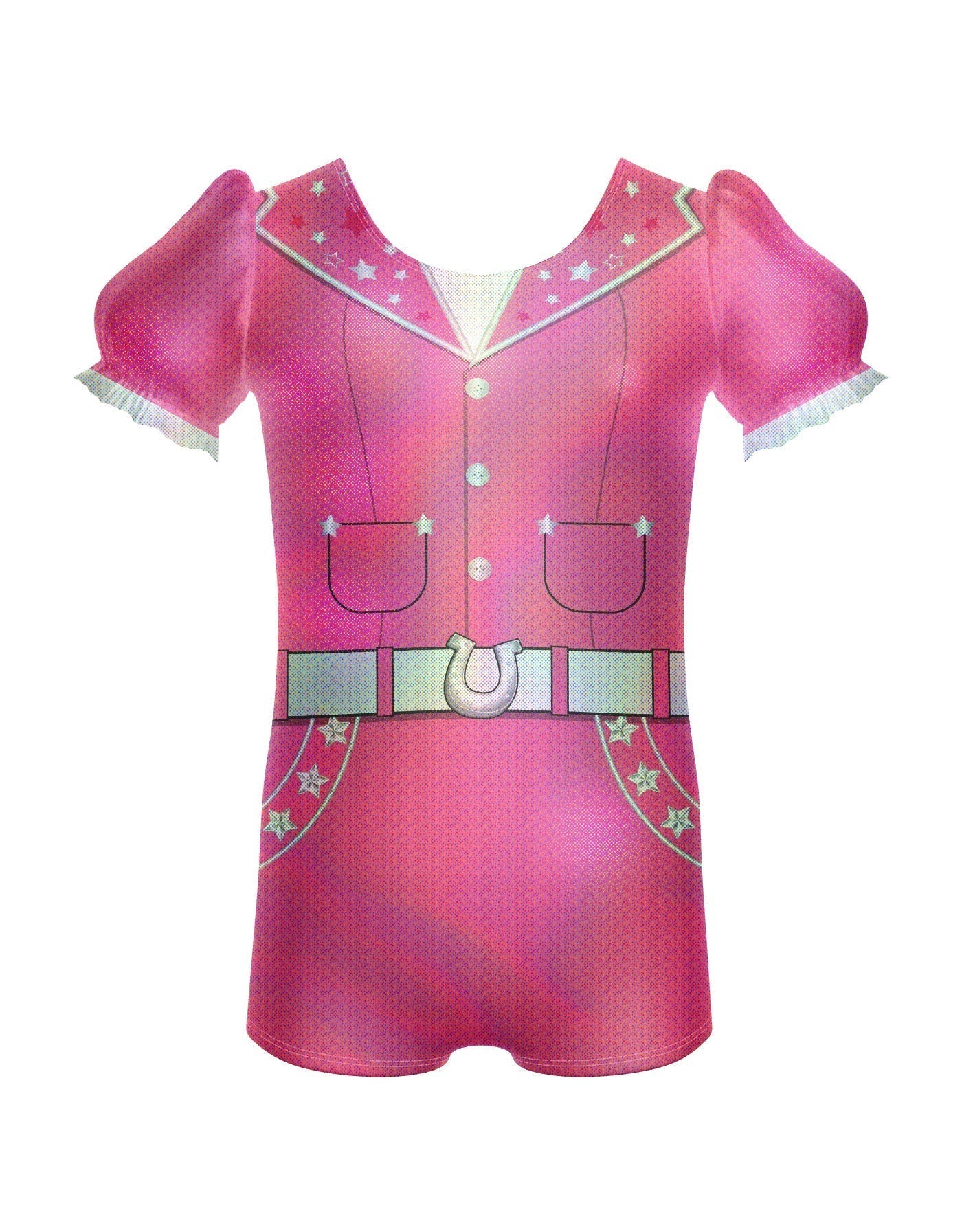 Cowgirl Baby Puff Sleeve Biketard