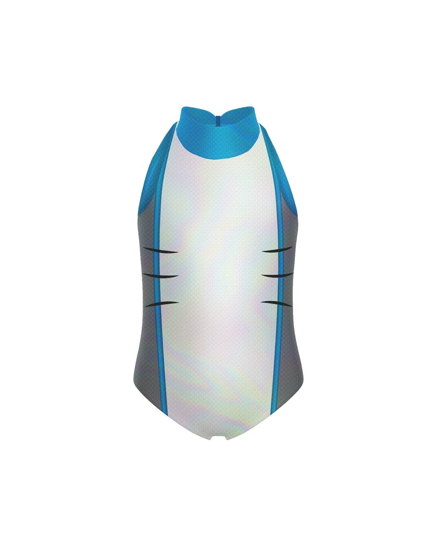 Shark Tales Halter Leotard with Fin