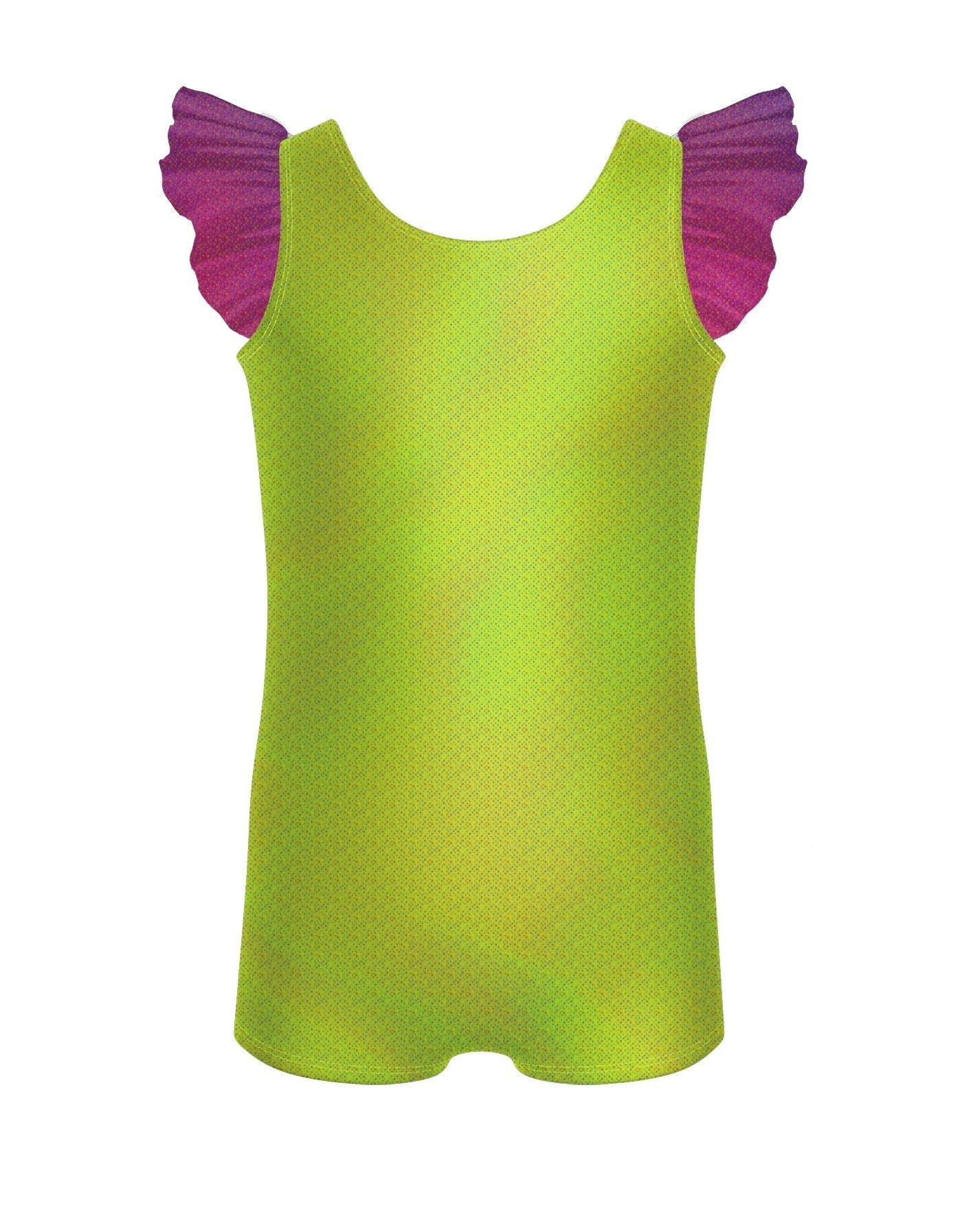Rainbow Connection Tank Biketard with Gather Sleeves
