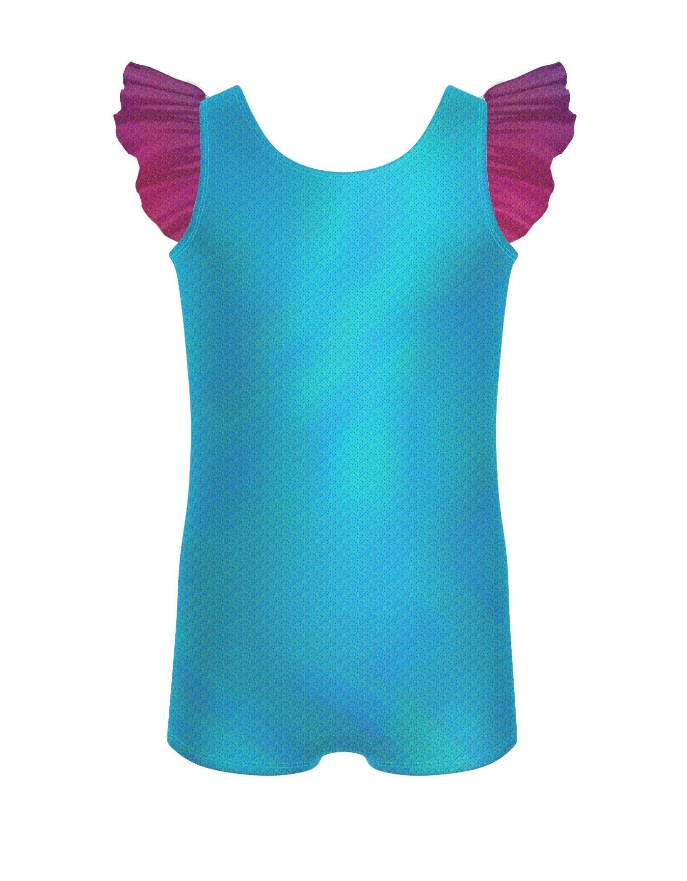 Rainbow Connection Tank Biketard with Gather Sleeves