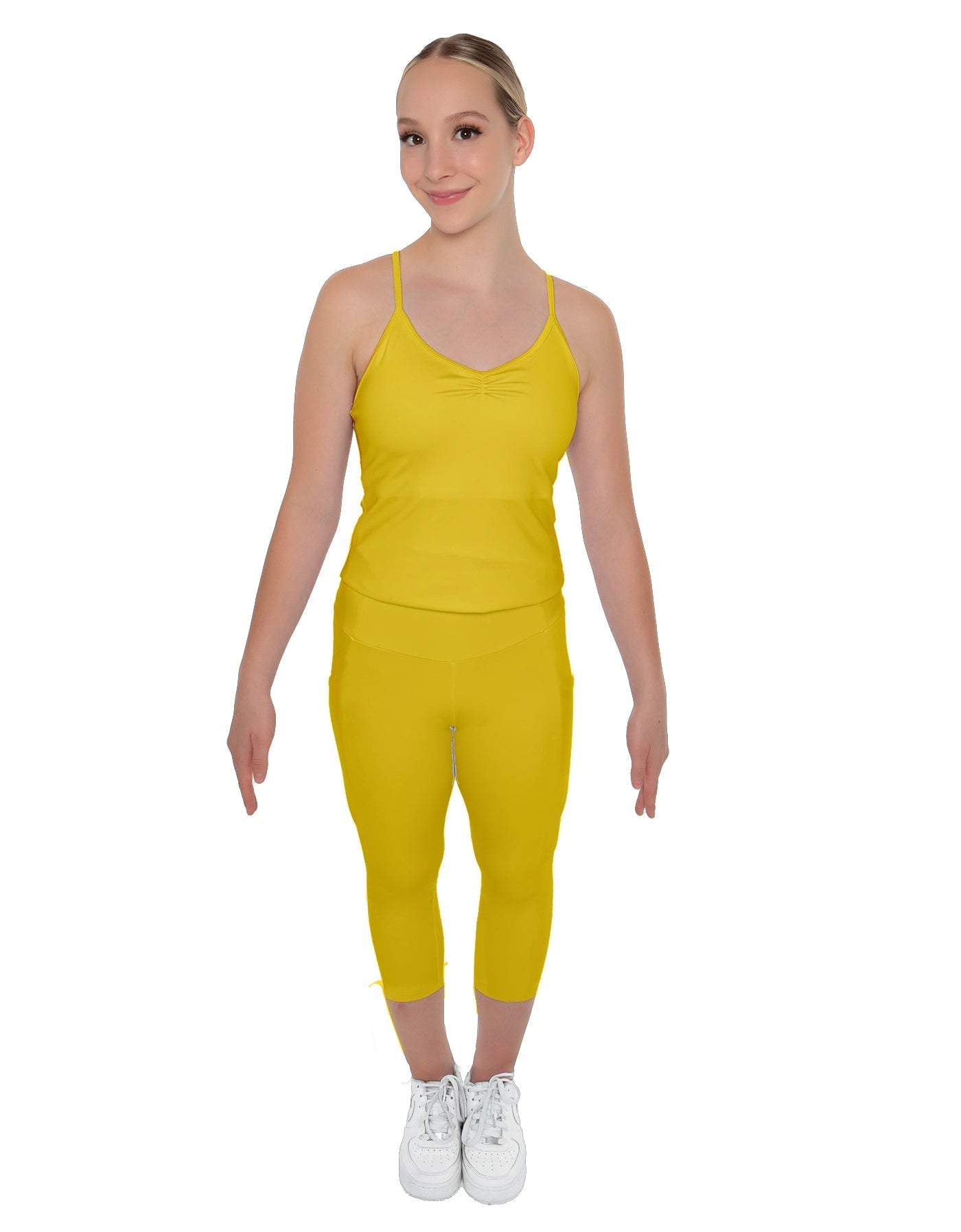 Solid Lycra Capri Leggings