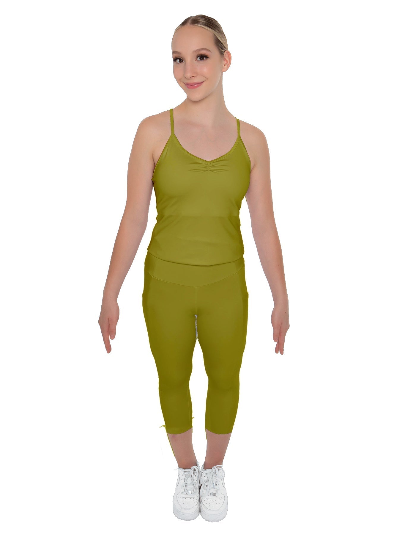 Solid Lycra Capri Leggings