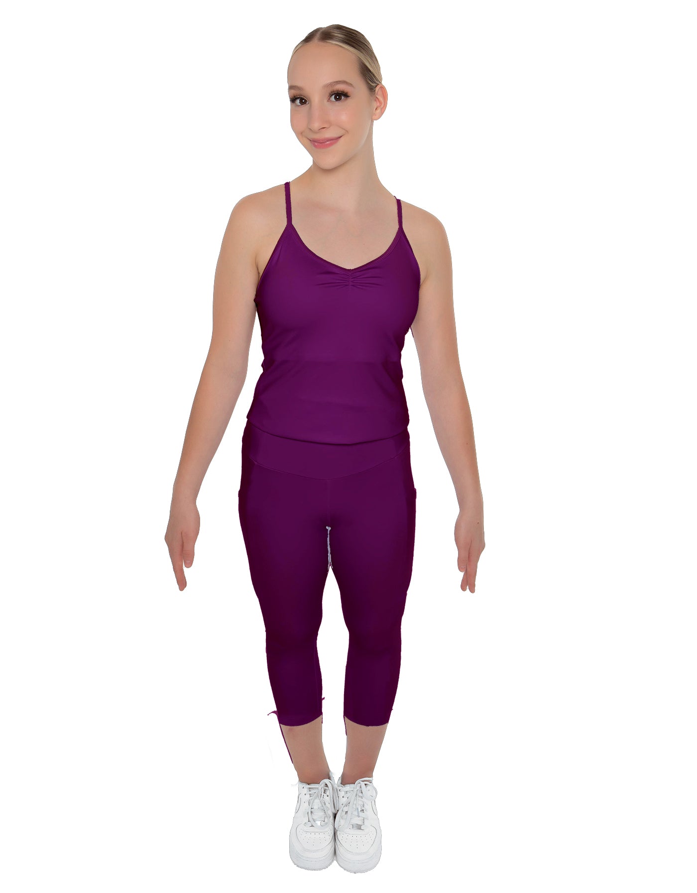 Solid Lycra Capri Leggings