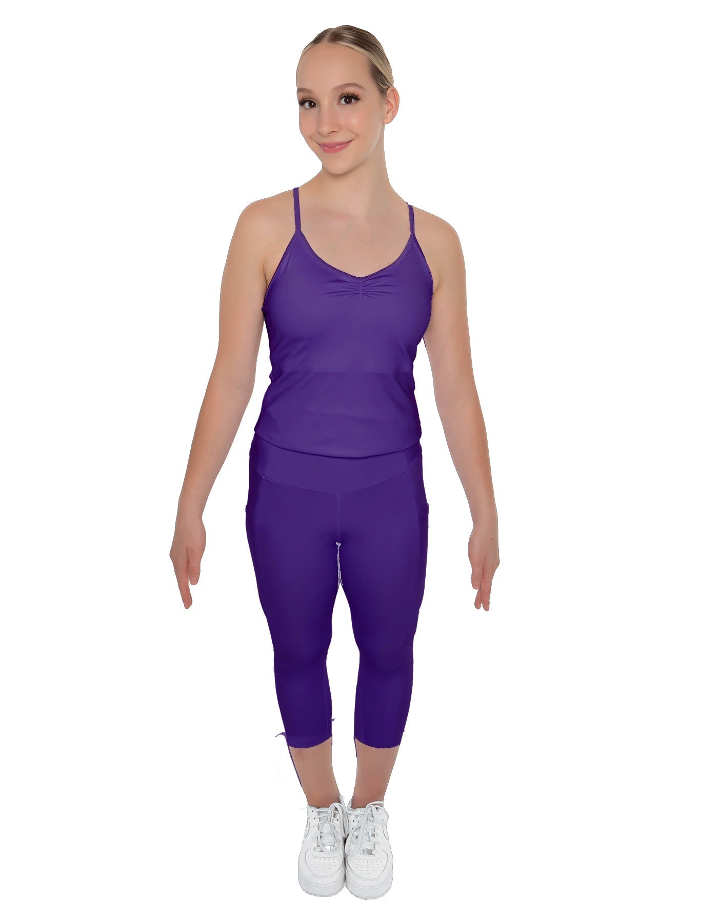 Solid Lycra Capri Leggings