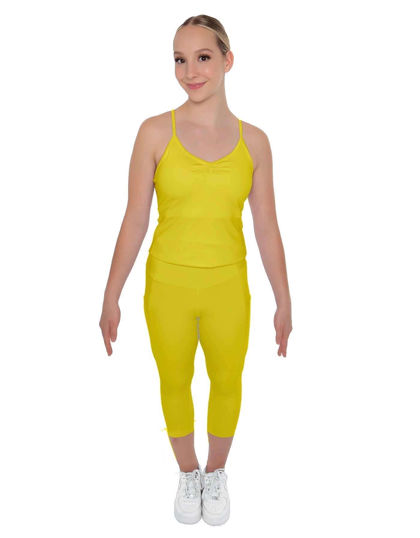 Solid Lycra Capri Leggings