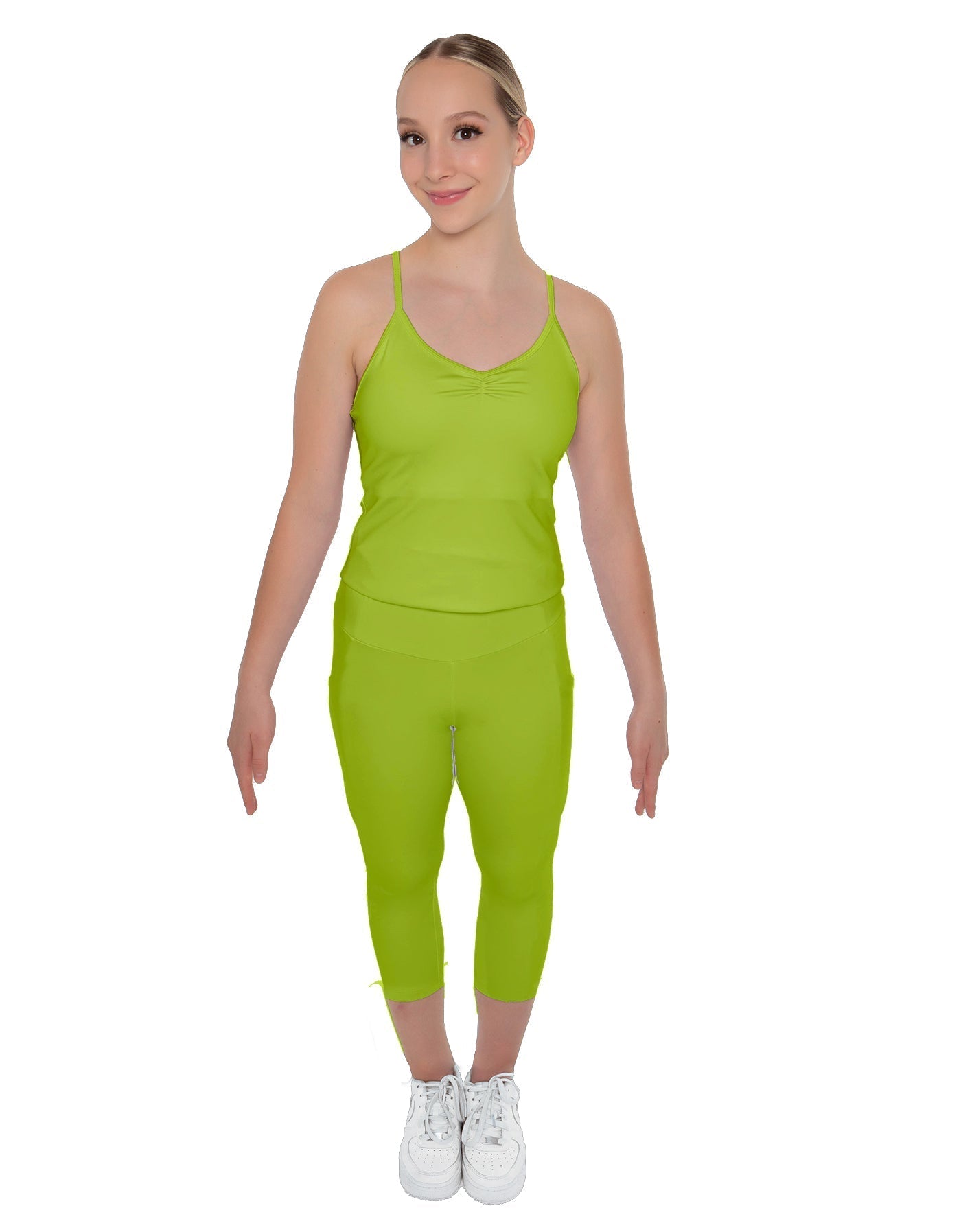 Solid Lycra Capri Leggings