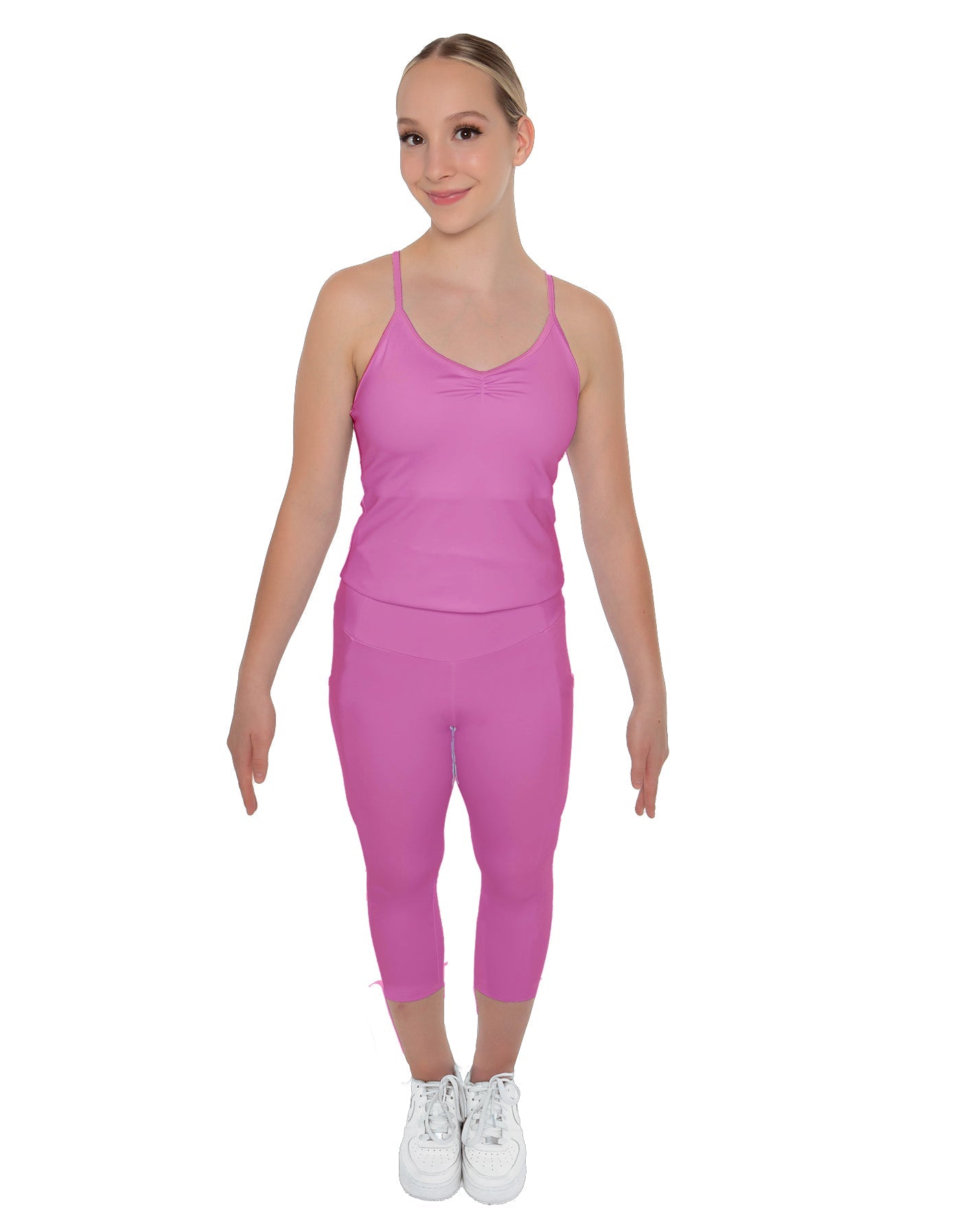 Solid Lycra Capri Leggings