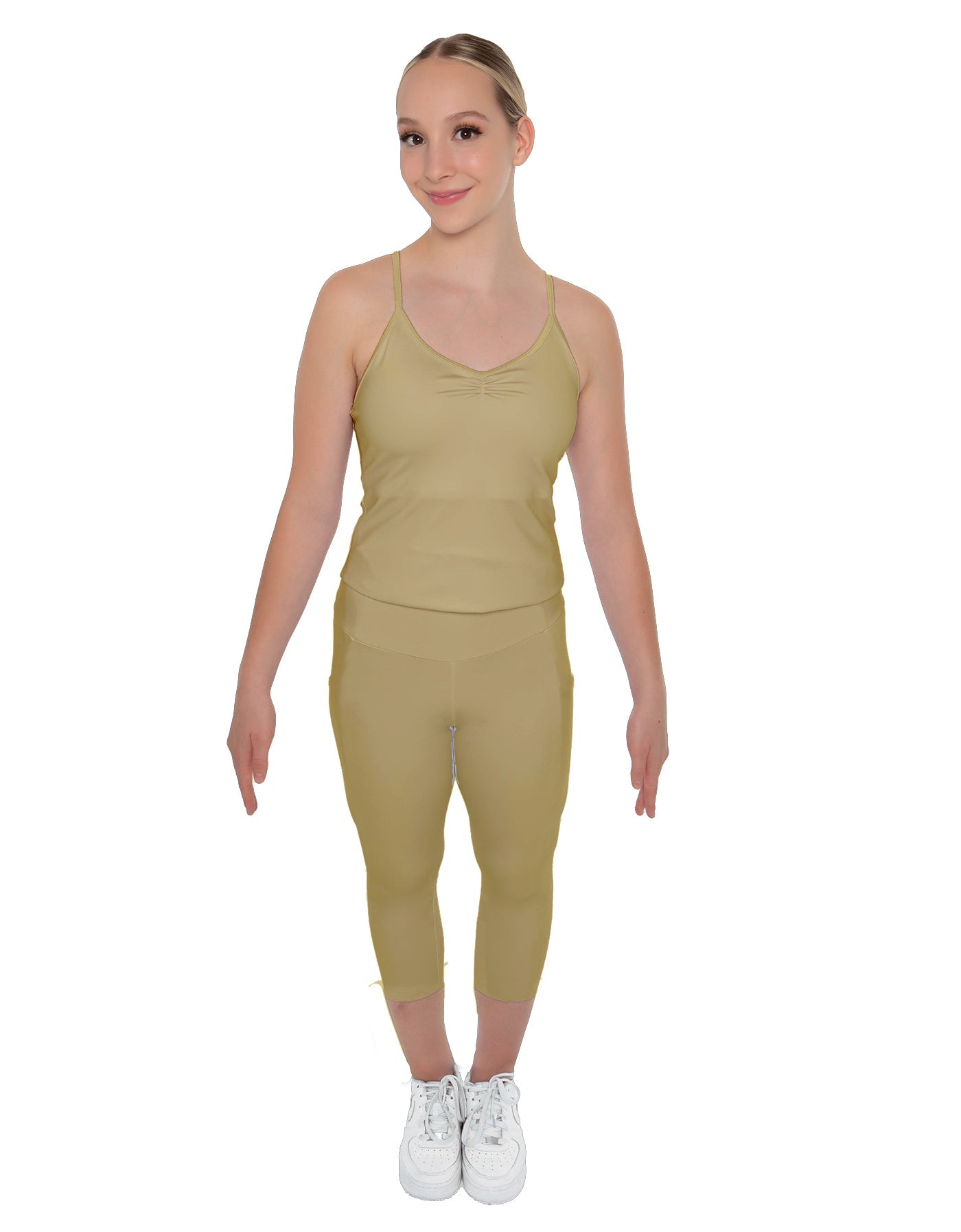 Solid Lycra Capri Leggings