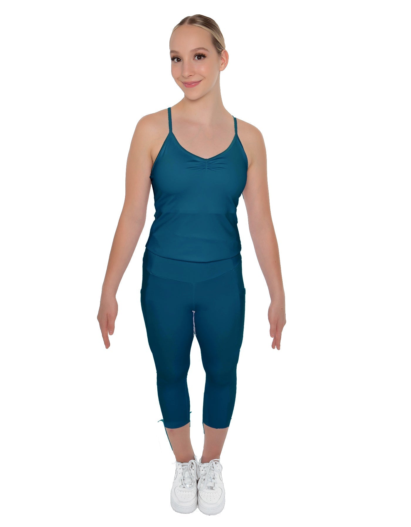 Solid Lycra Capri Leggings