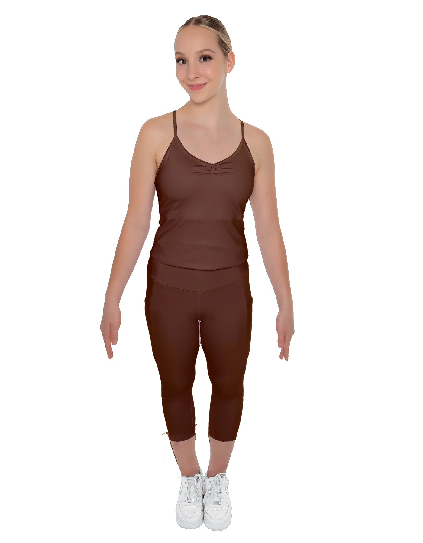 Solid Lycra Capri Leggings