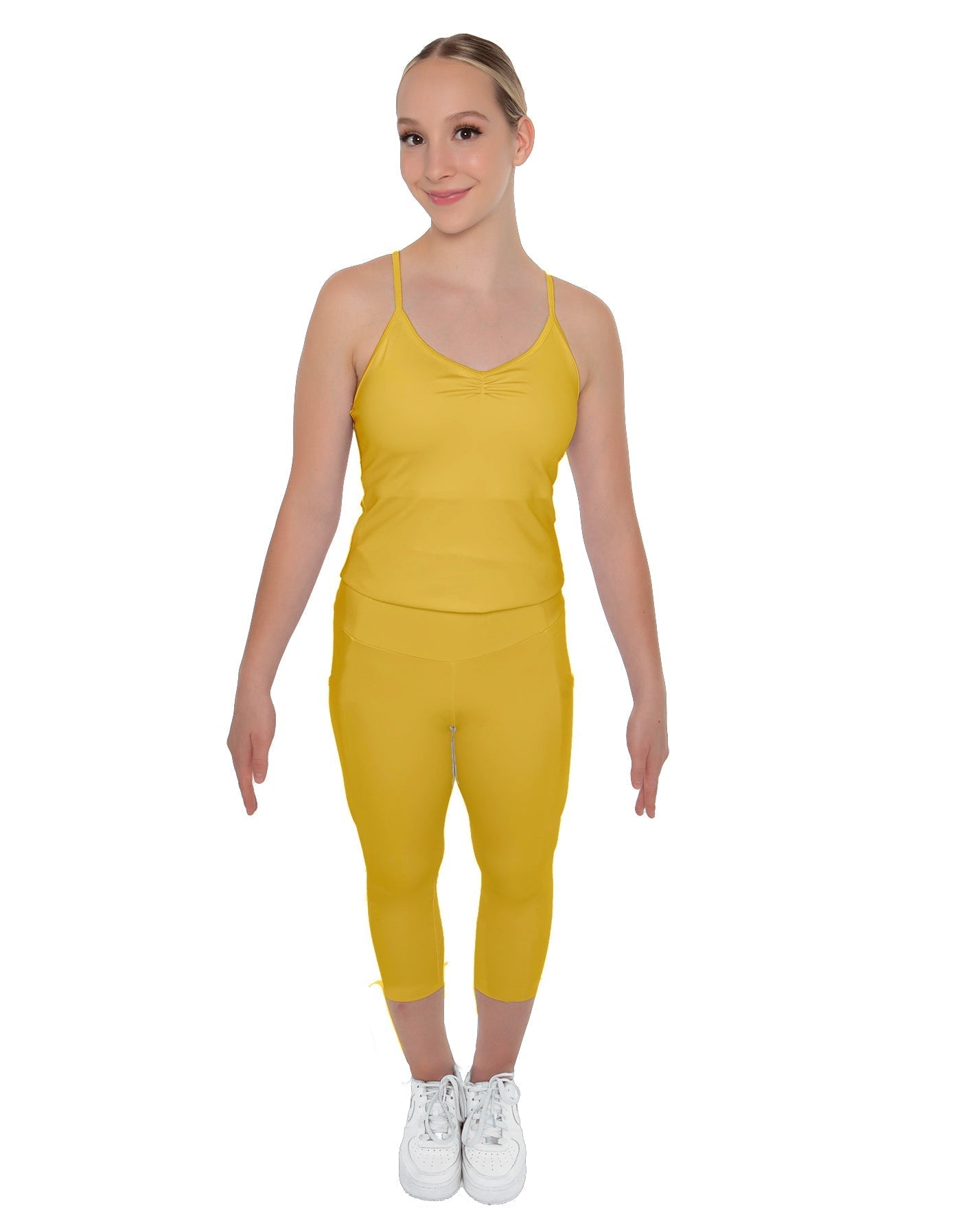 Solid Lycra Capri Leggings