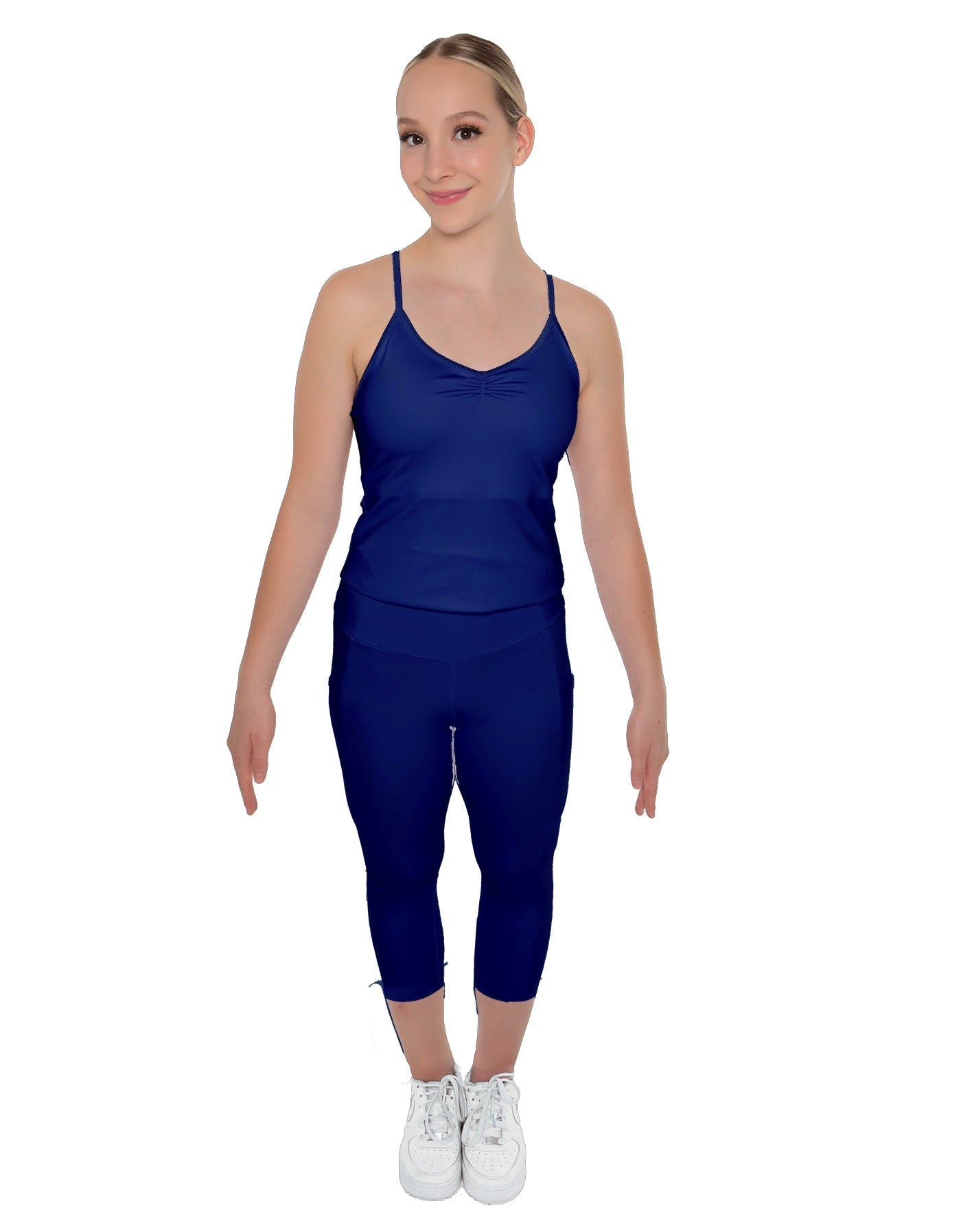 Solid Lycra Capri Leggings