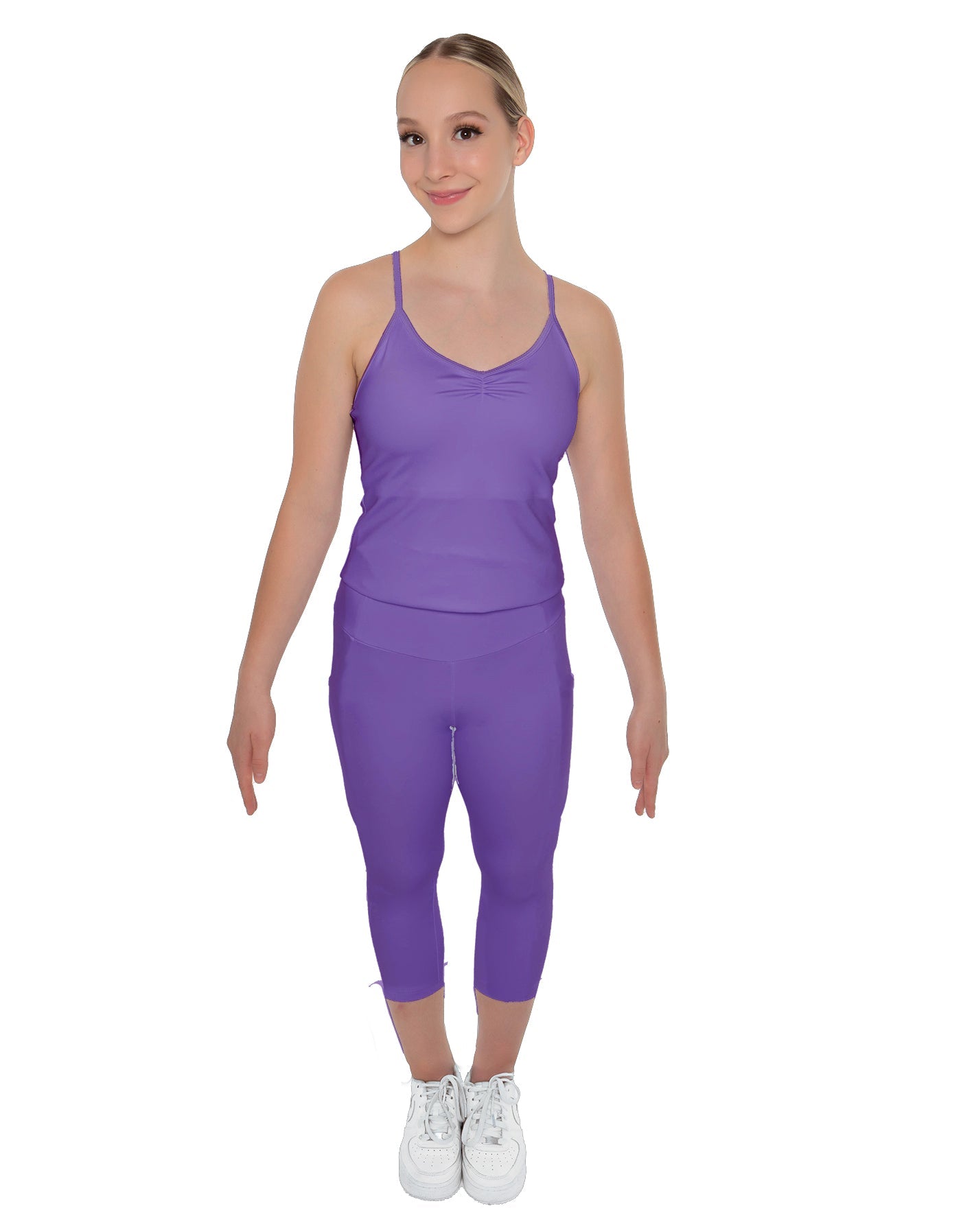 Solid Lycra Capri Leggings