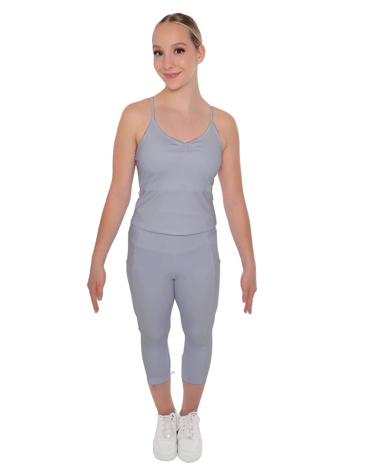 Solid Lycra Pocket Capri