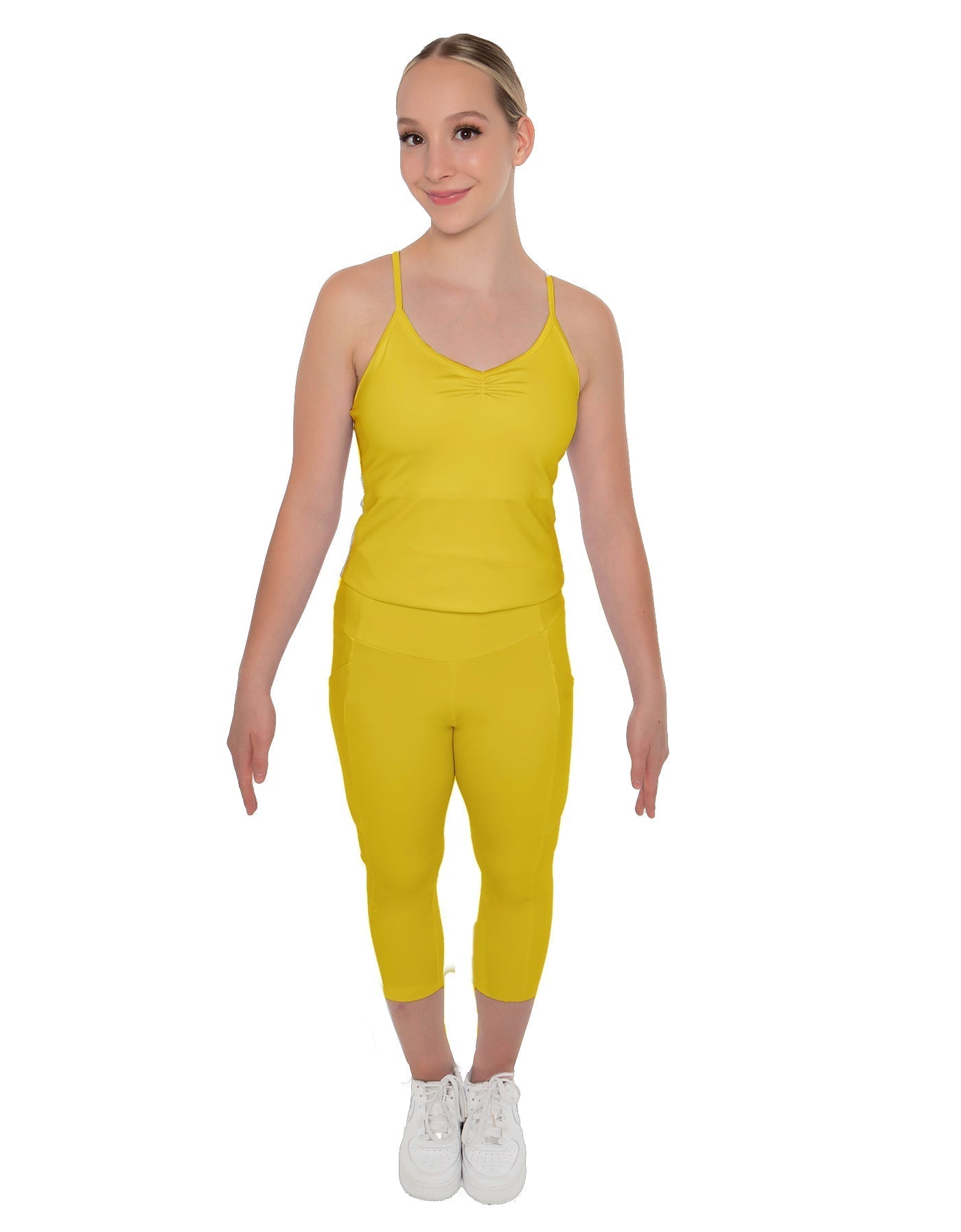 Solid Lycra Pocket Capri