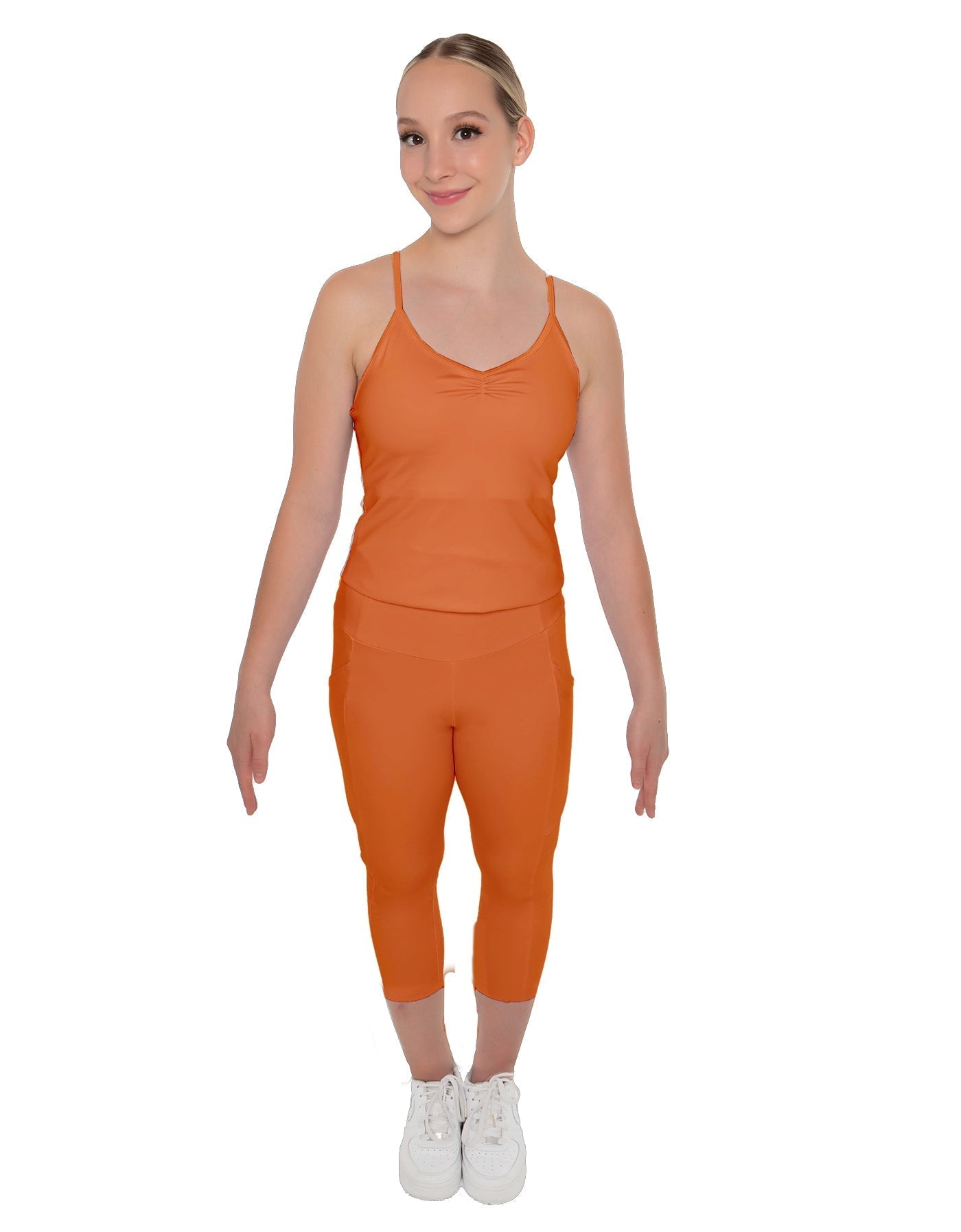 Solid Lycra Pocket Capri