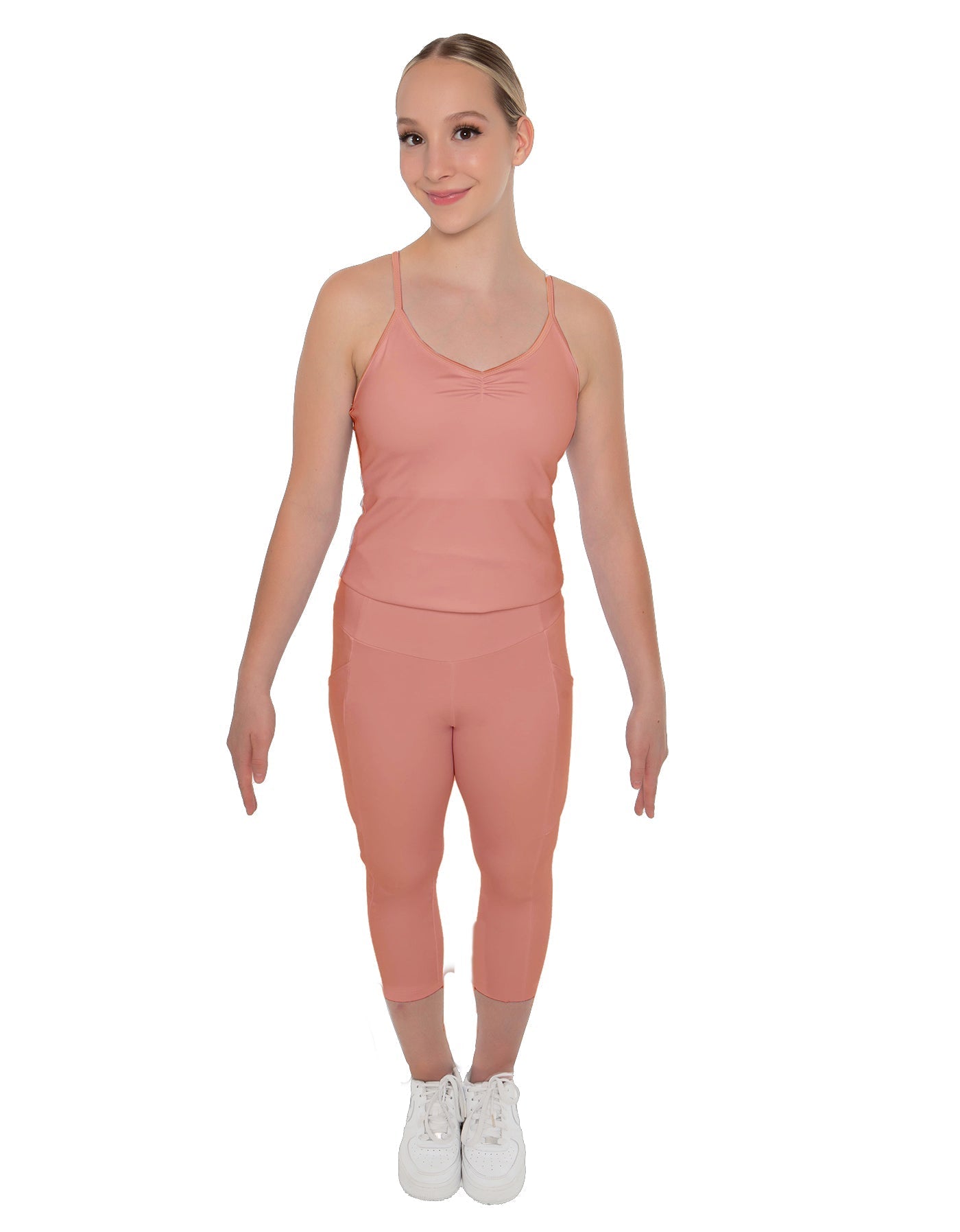 Solid Lycra Pocket Capri