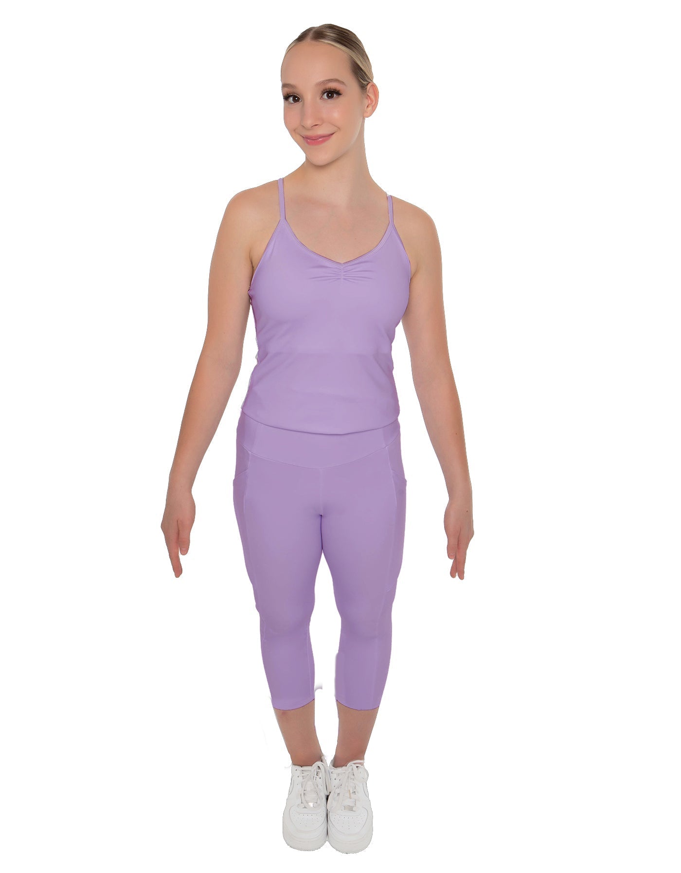Solid Lycra Pocket Capri