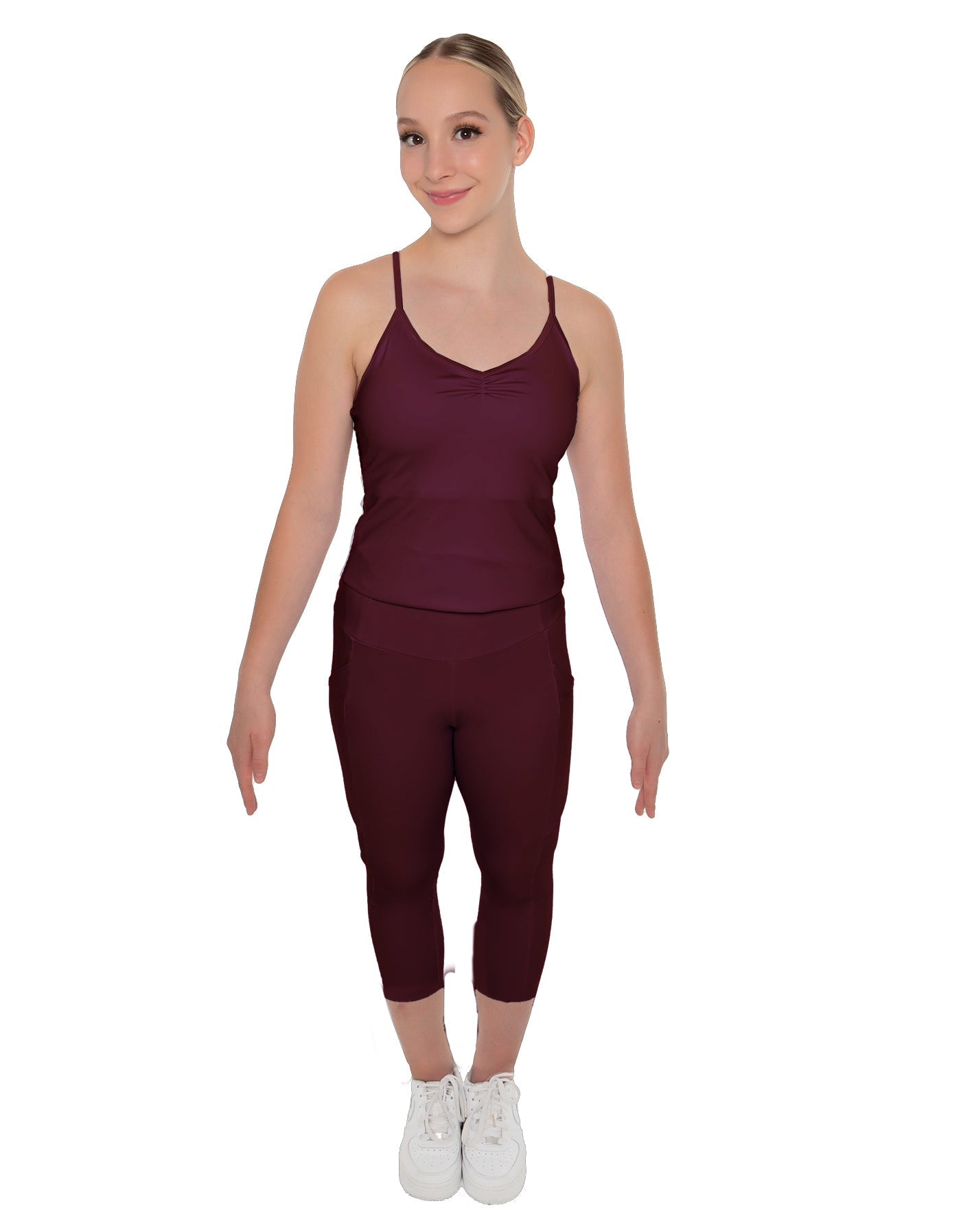 Solid Lycra Pocket Capri