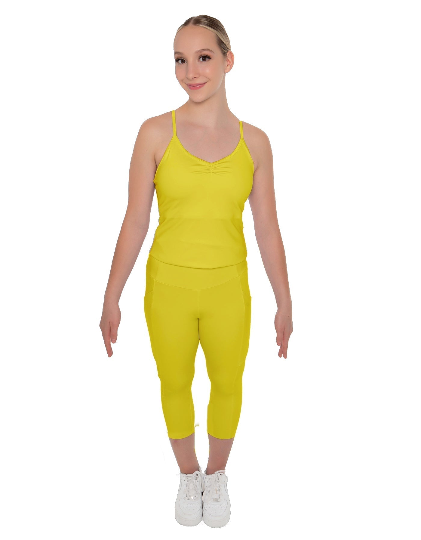 Solid Lycra Pocket Capri