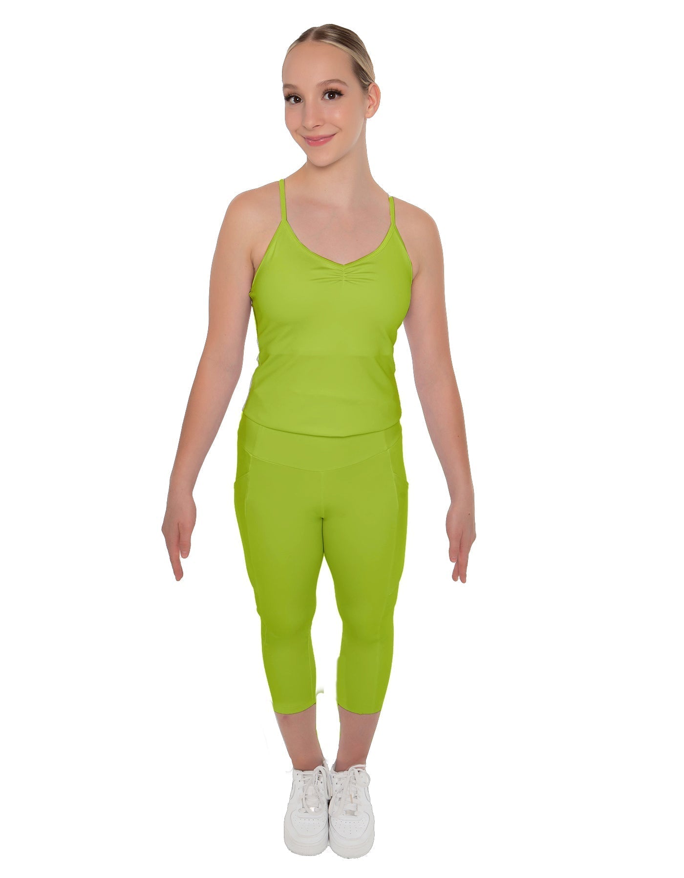 Solid Lycra Pocket Capri