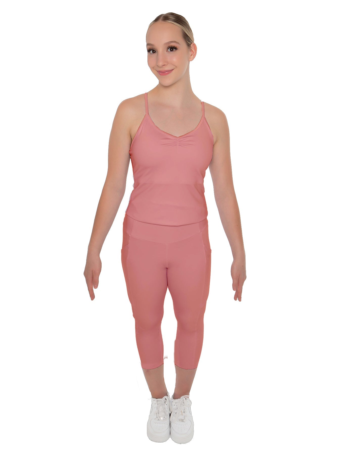 Solid Lycra Pocket Capri