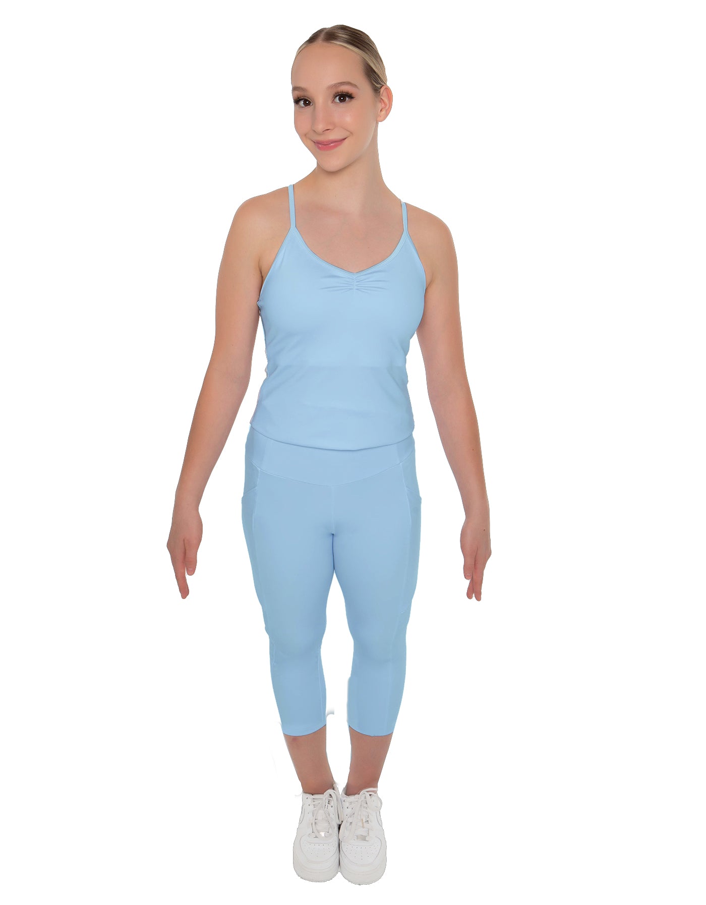Solid Lycra Pocket Capri
