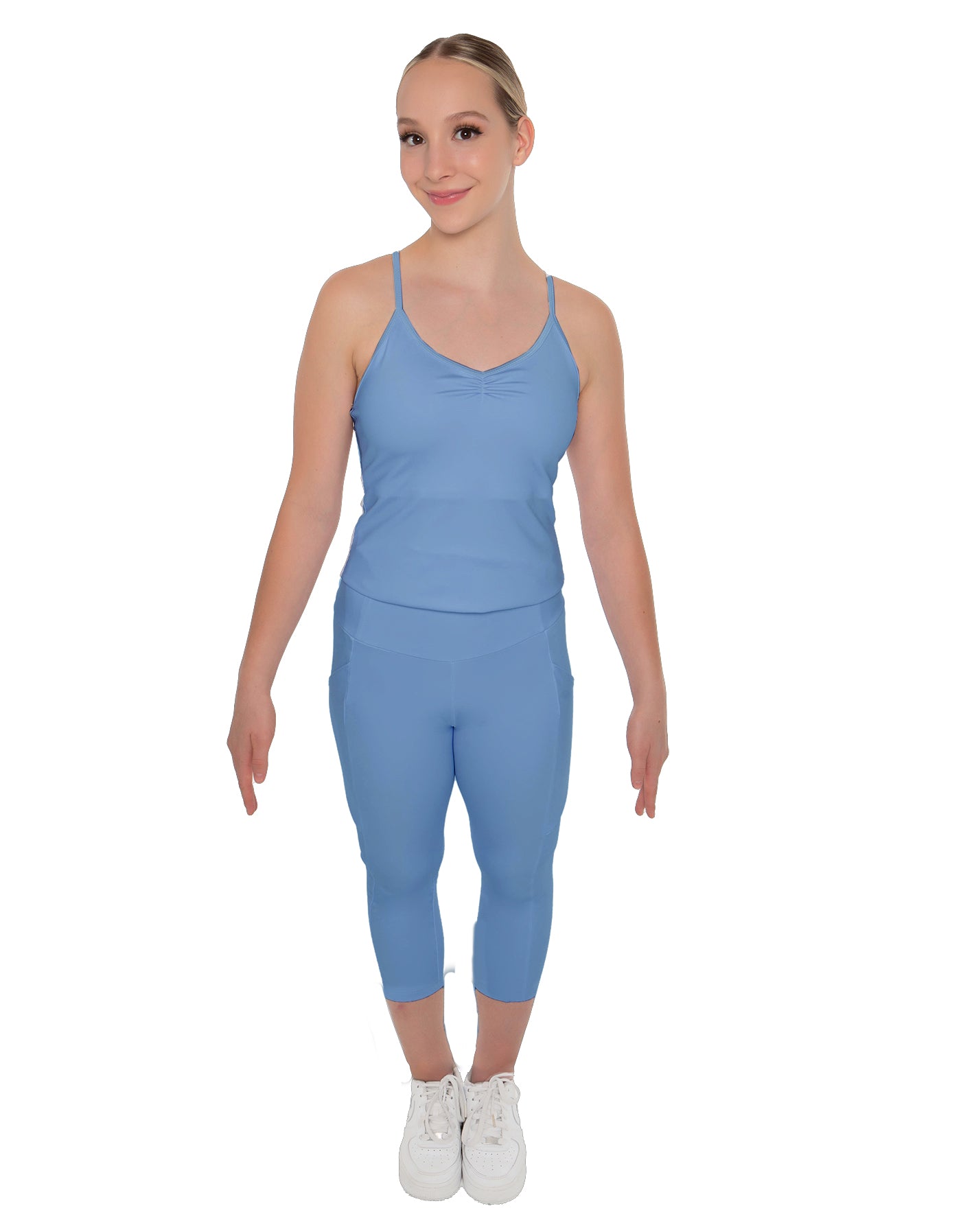 Solid Lycra Pocket Capri