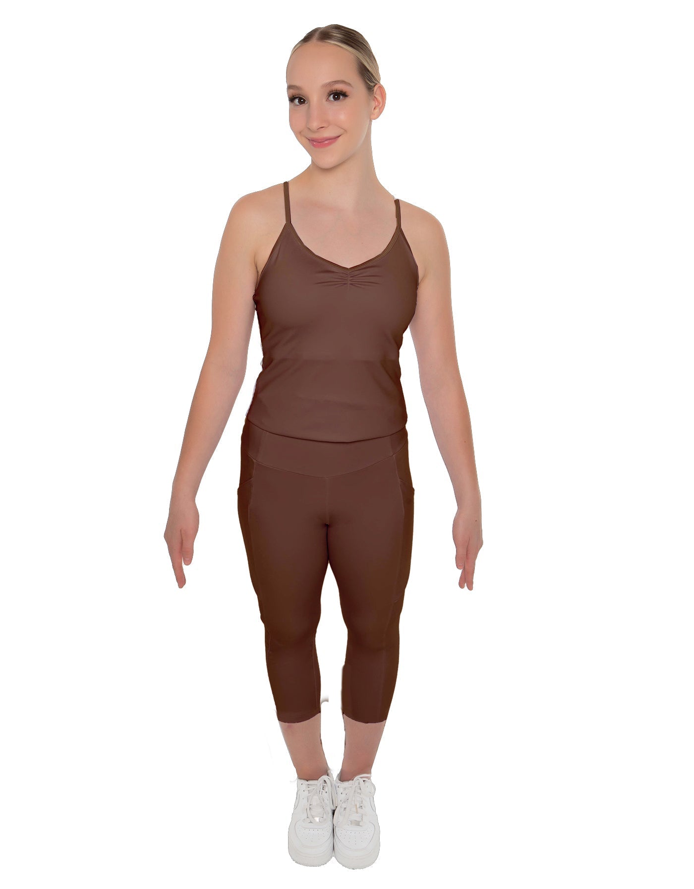 Solid Lycra Pocket Capri