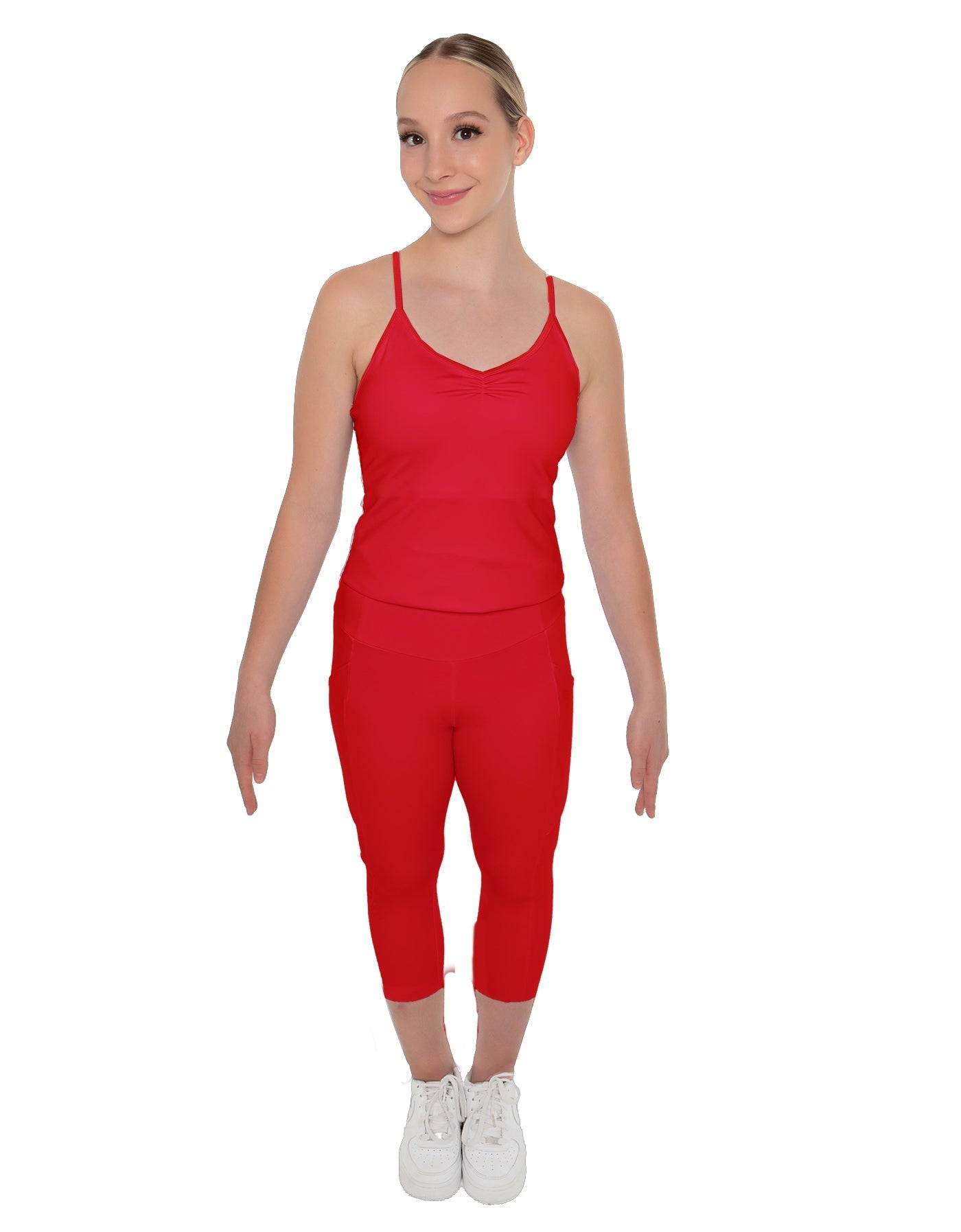 Solid Lycra Pocket Capri