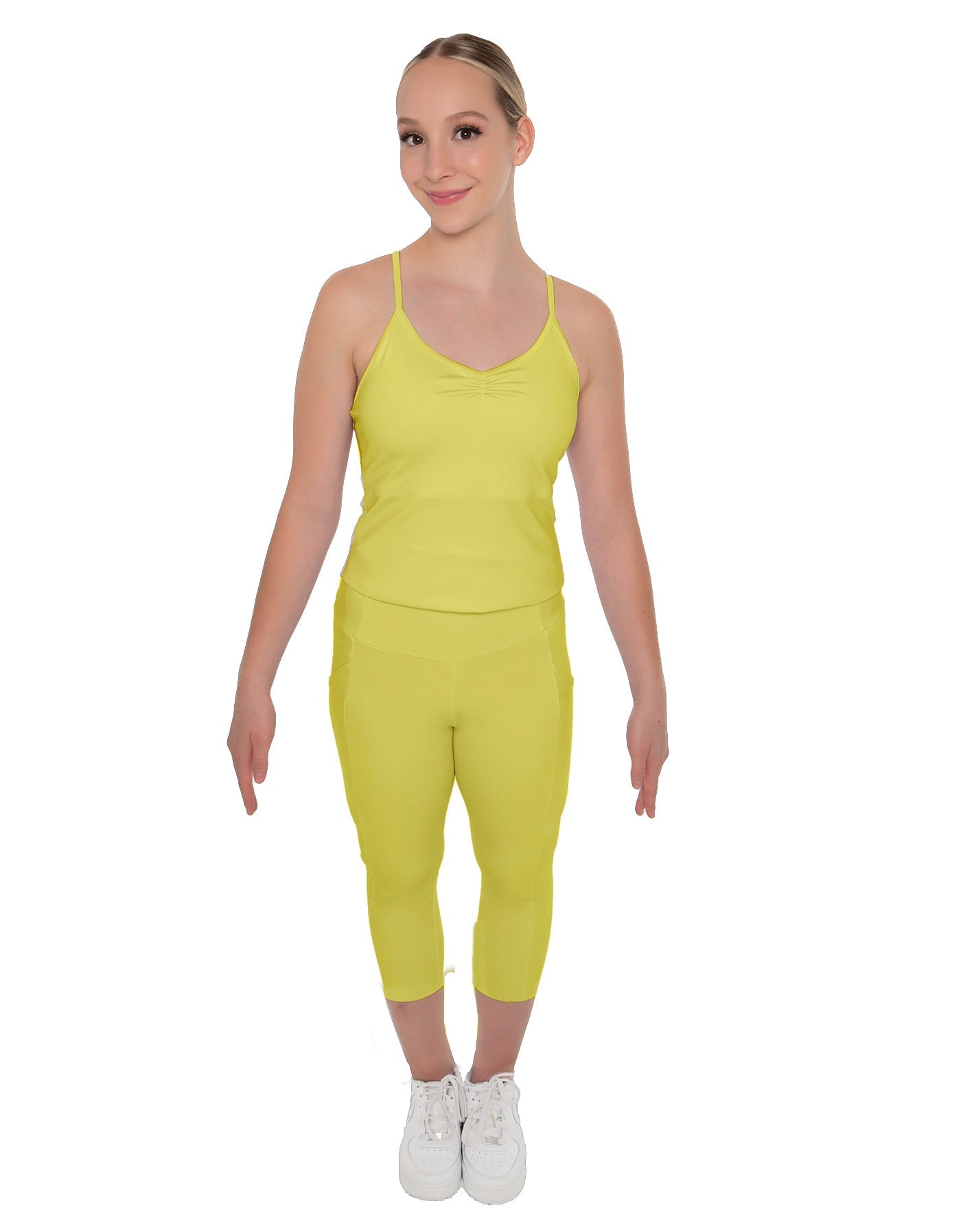 Solid Lycra Pocket Capri