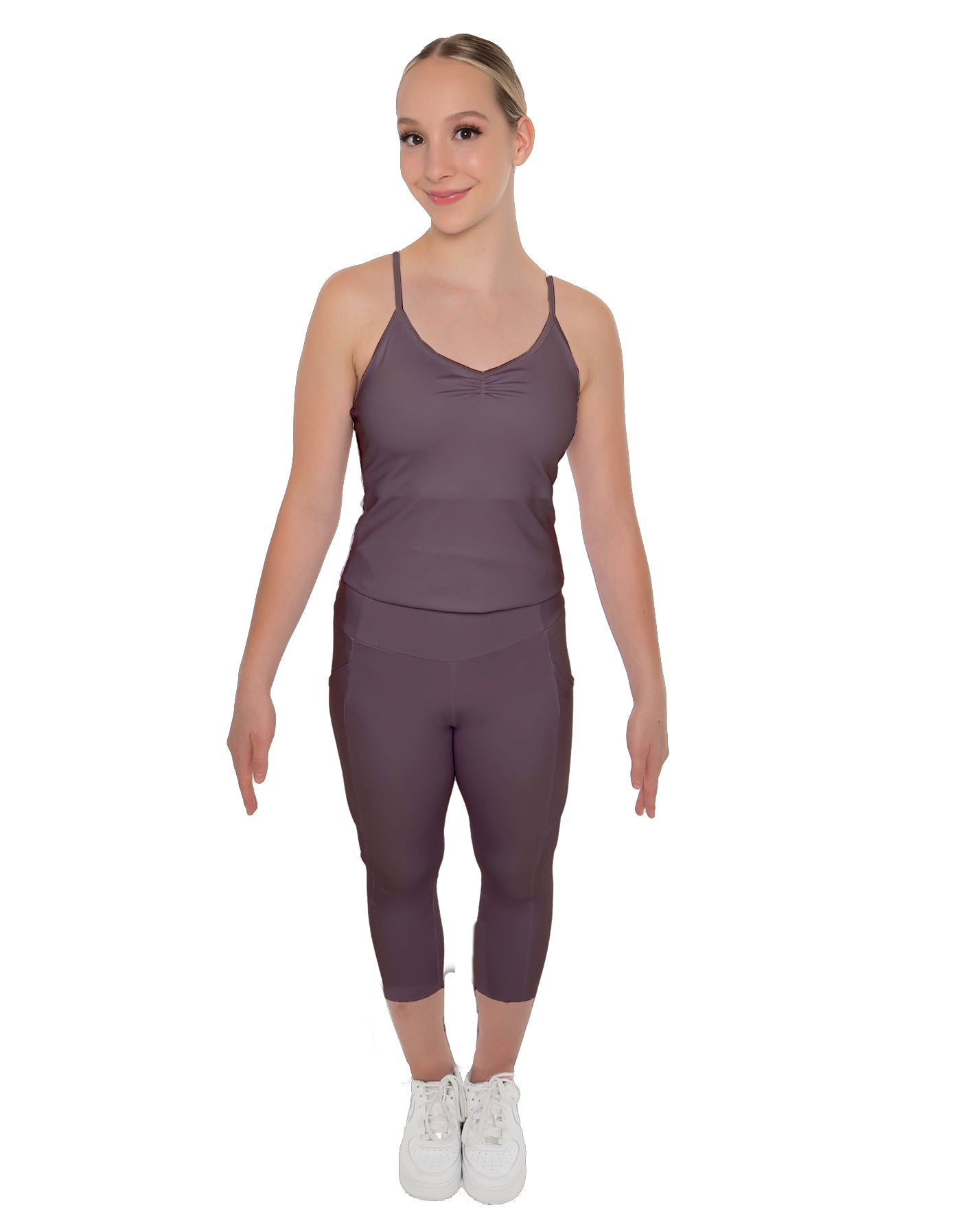 Solid Lycra Pocket Capri