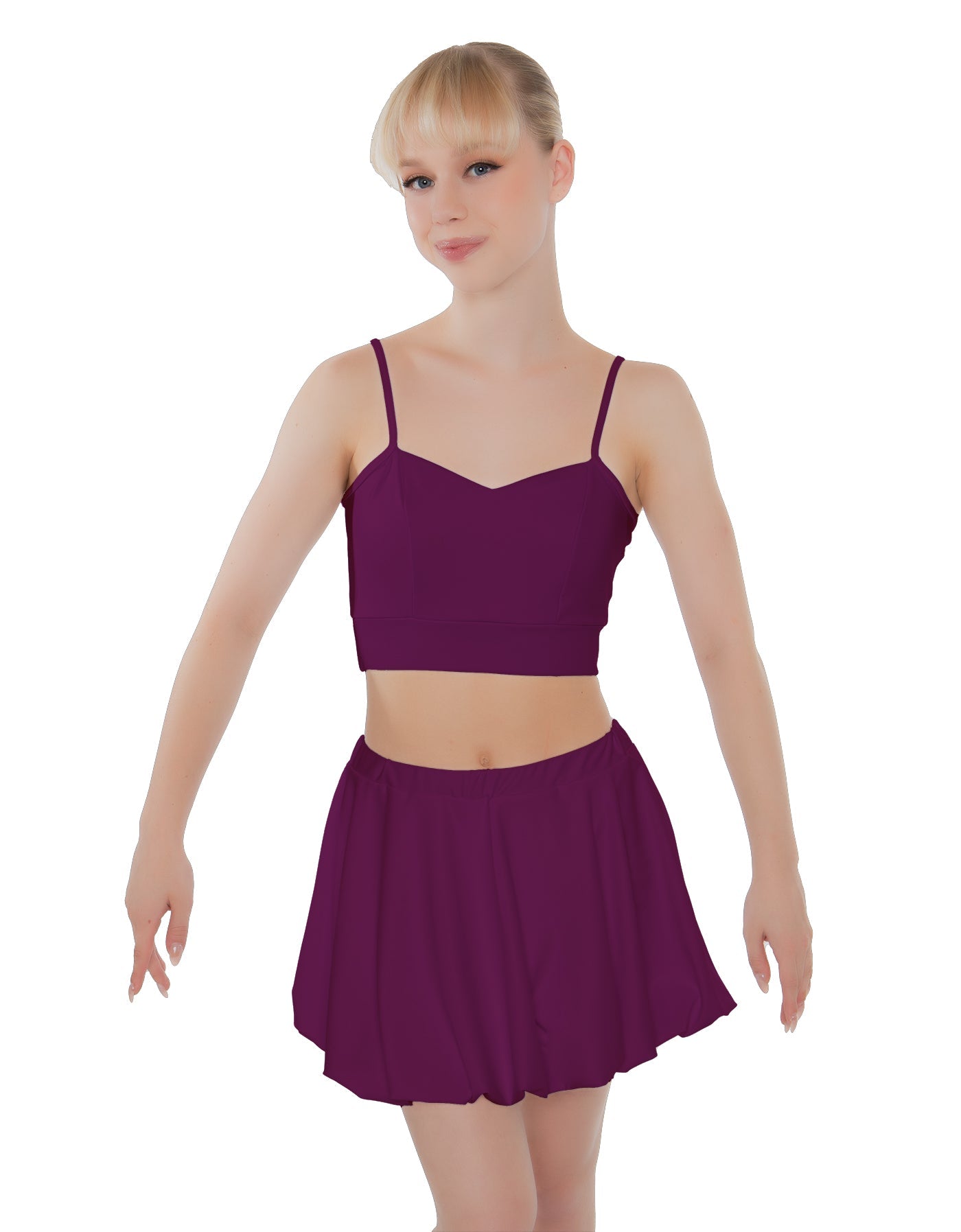 Solid Lycra Bubble Skort