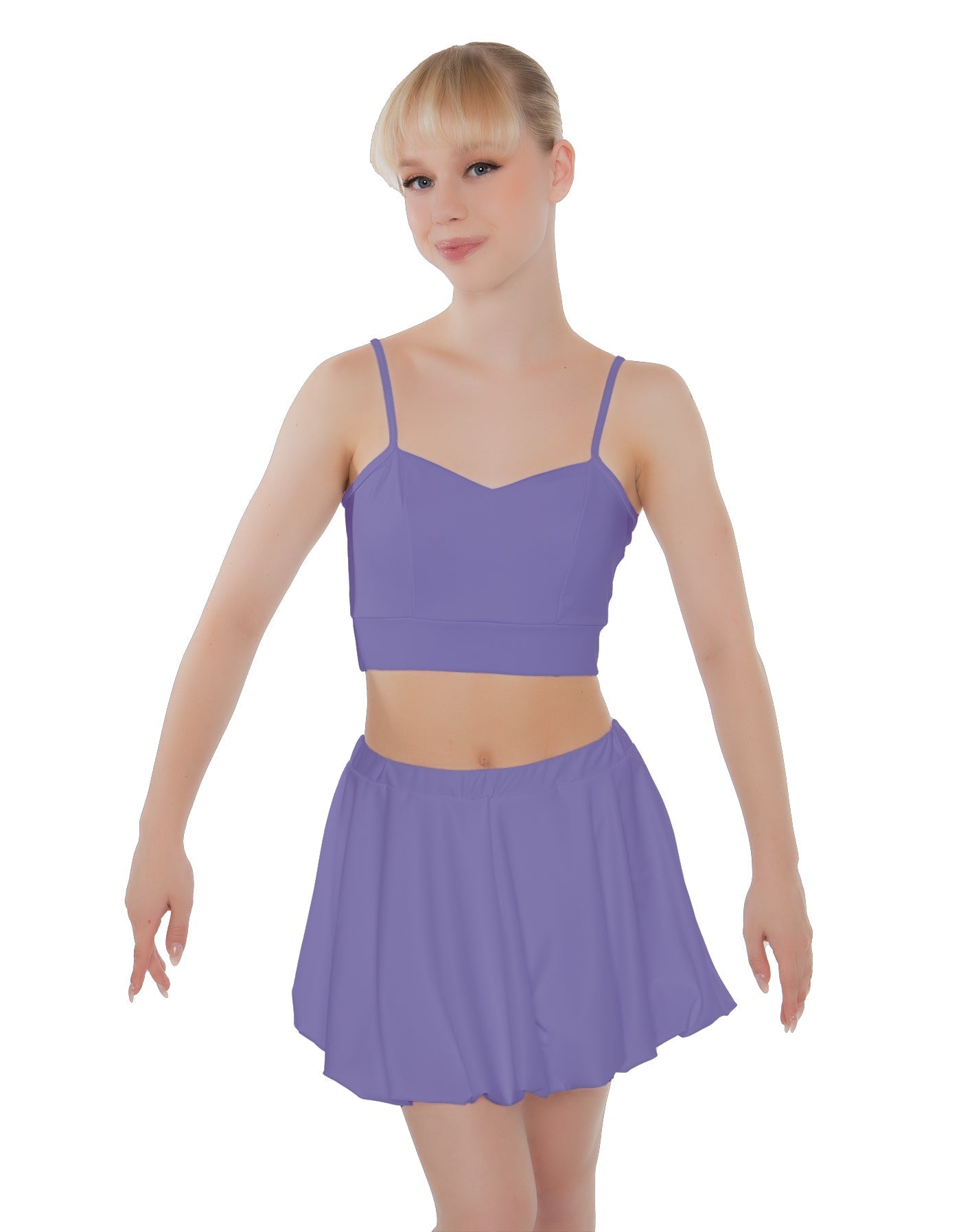 Solid Lycra Bubble Skort