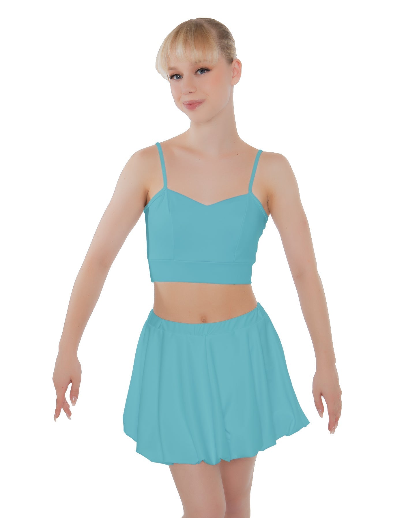 Solid Lycra Bubble Skort