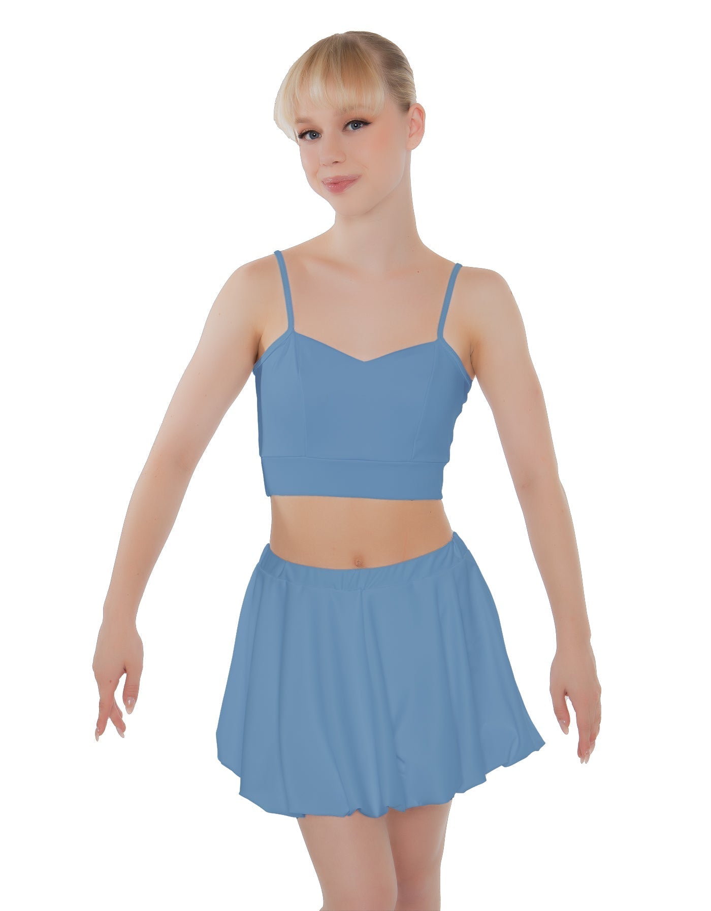Solid Lycra Bubble Skort