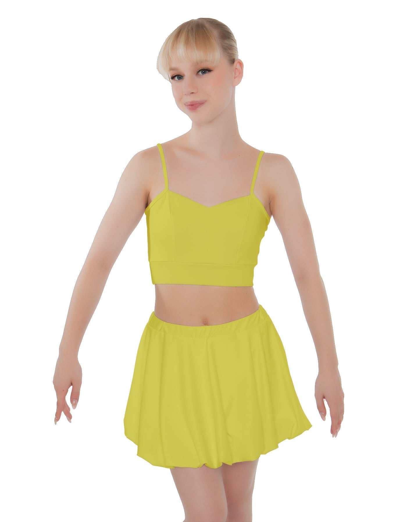Solid Lycra Bubble Skort