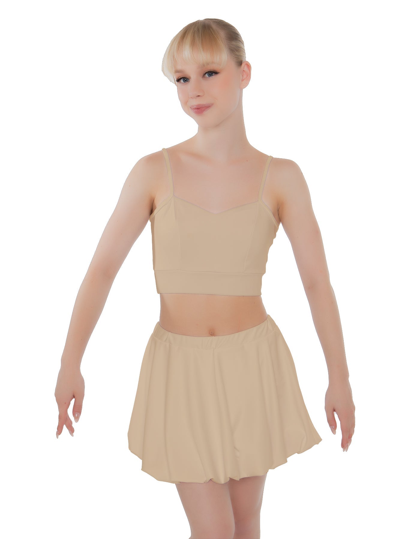 Solid Lycra Bubble Skort